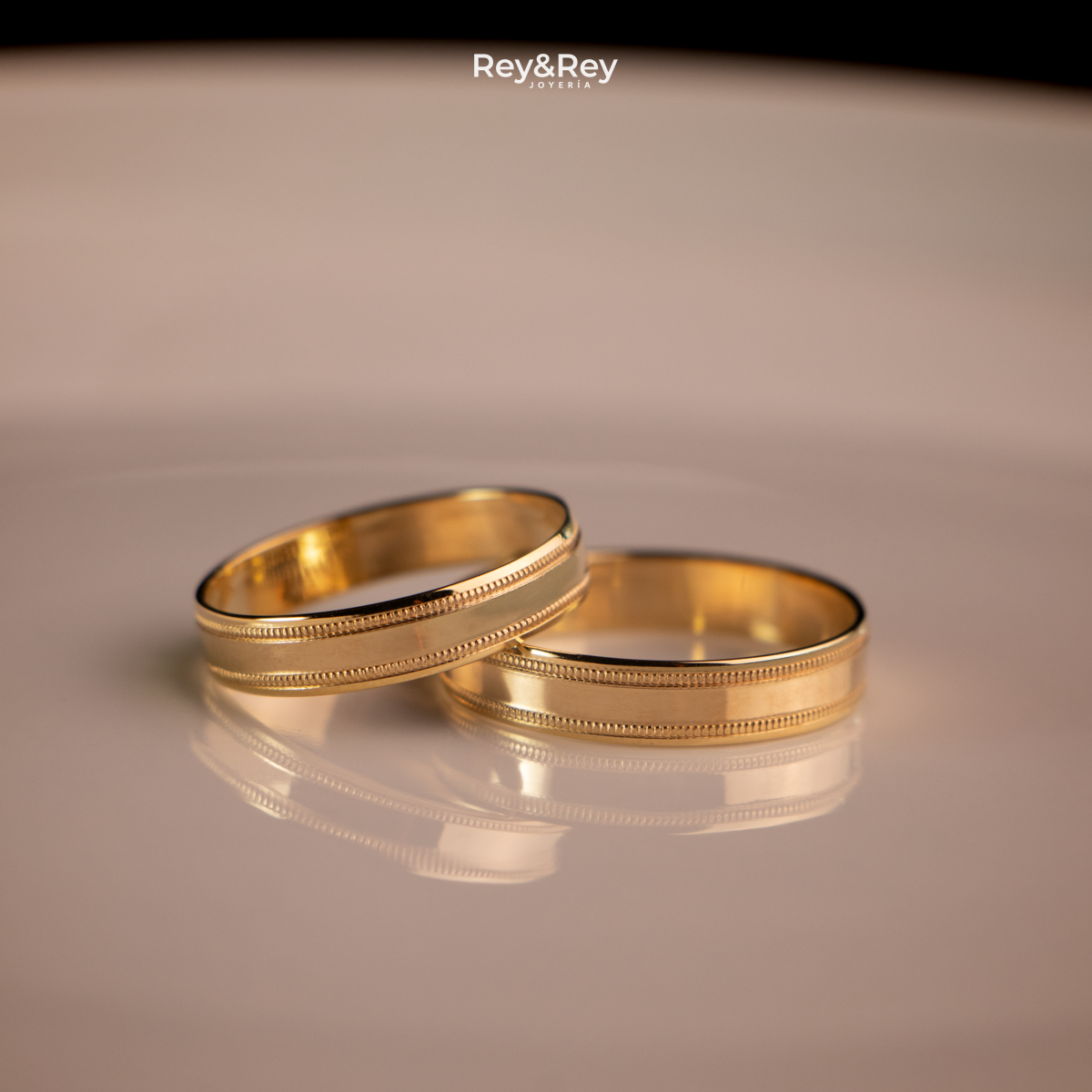 Anillos Milgrain Matrimonial en Oro 10k