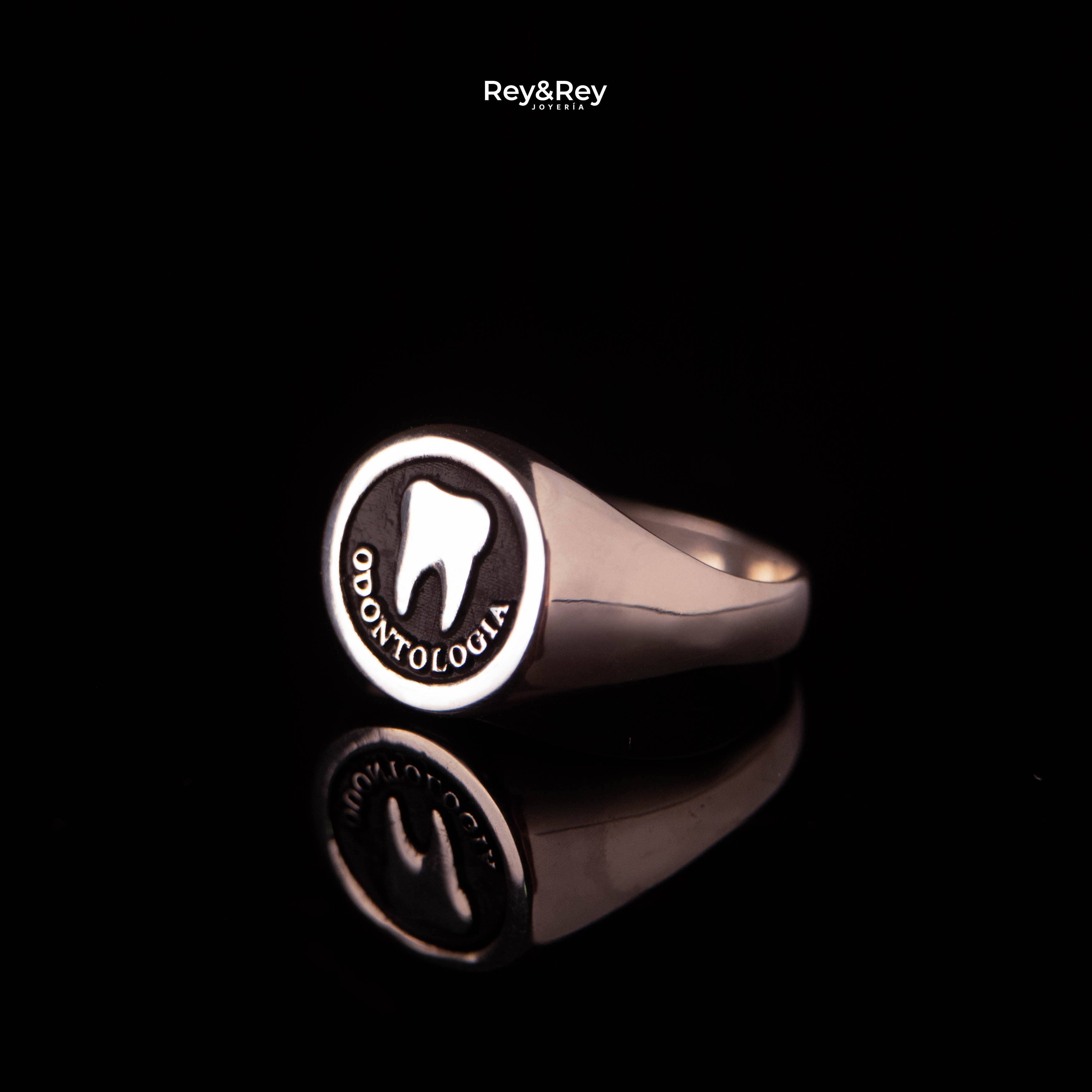 Anillo Sello Graduación Logos Licenciatura en Plata