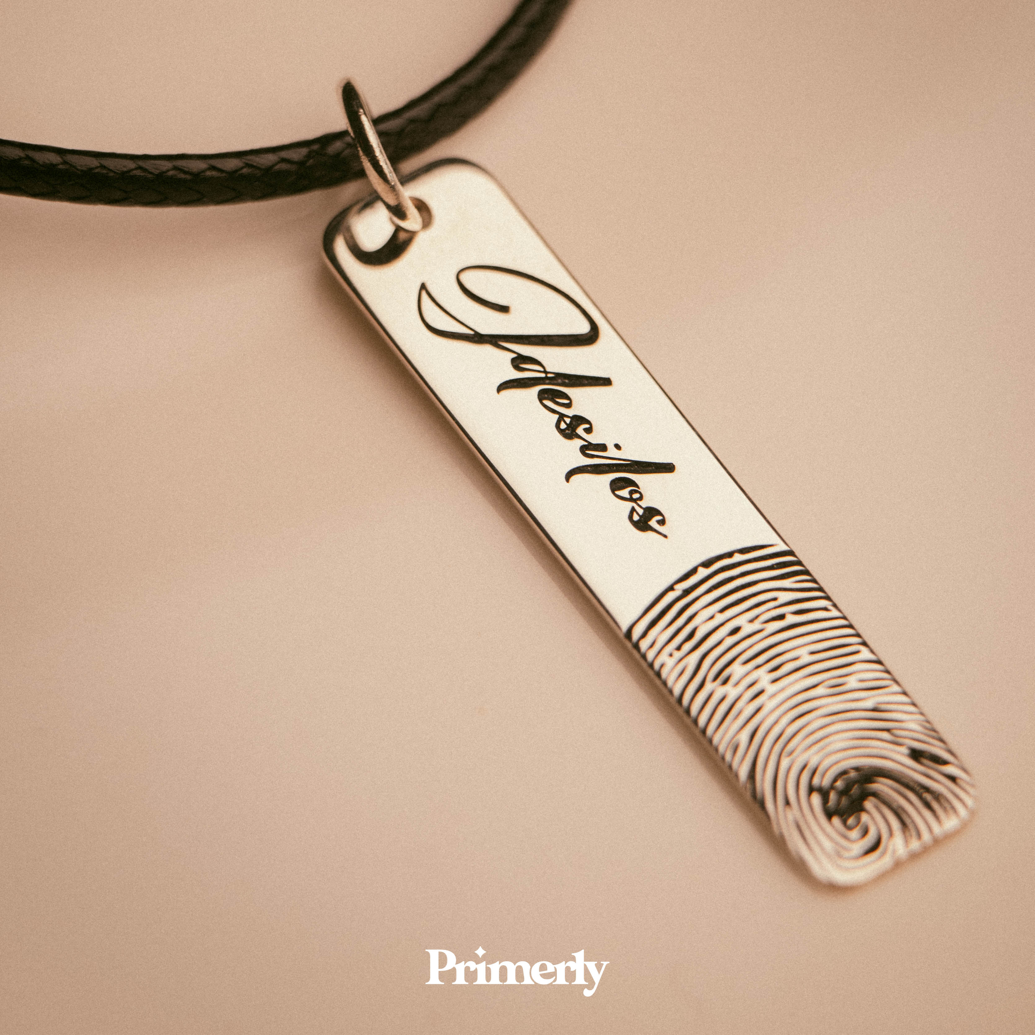 Etiqueta Huella Personalizable Plata .925 Primerly