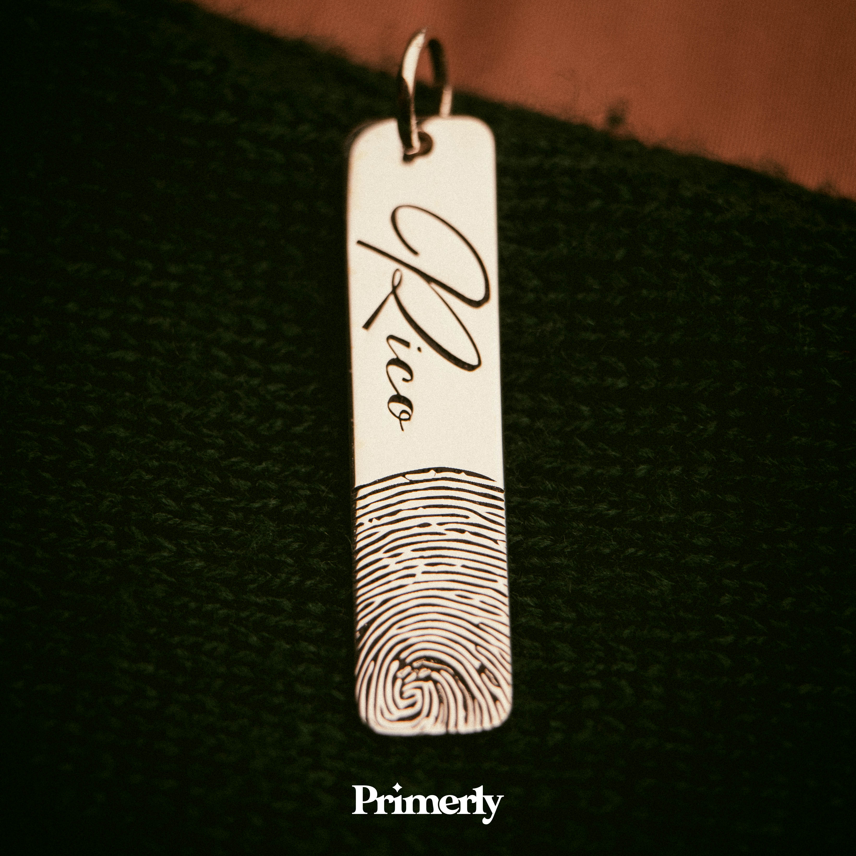 Etiqueta Huella Personalizable Plata .925 Primerly