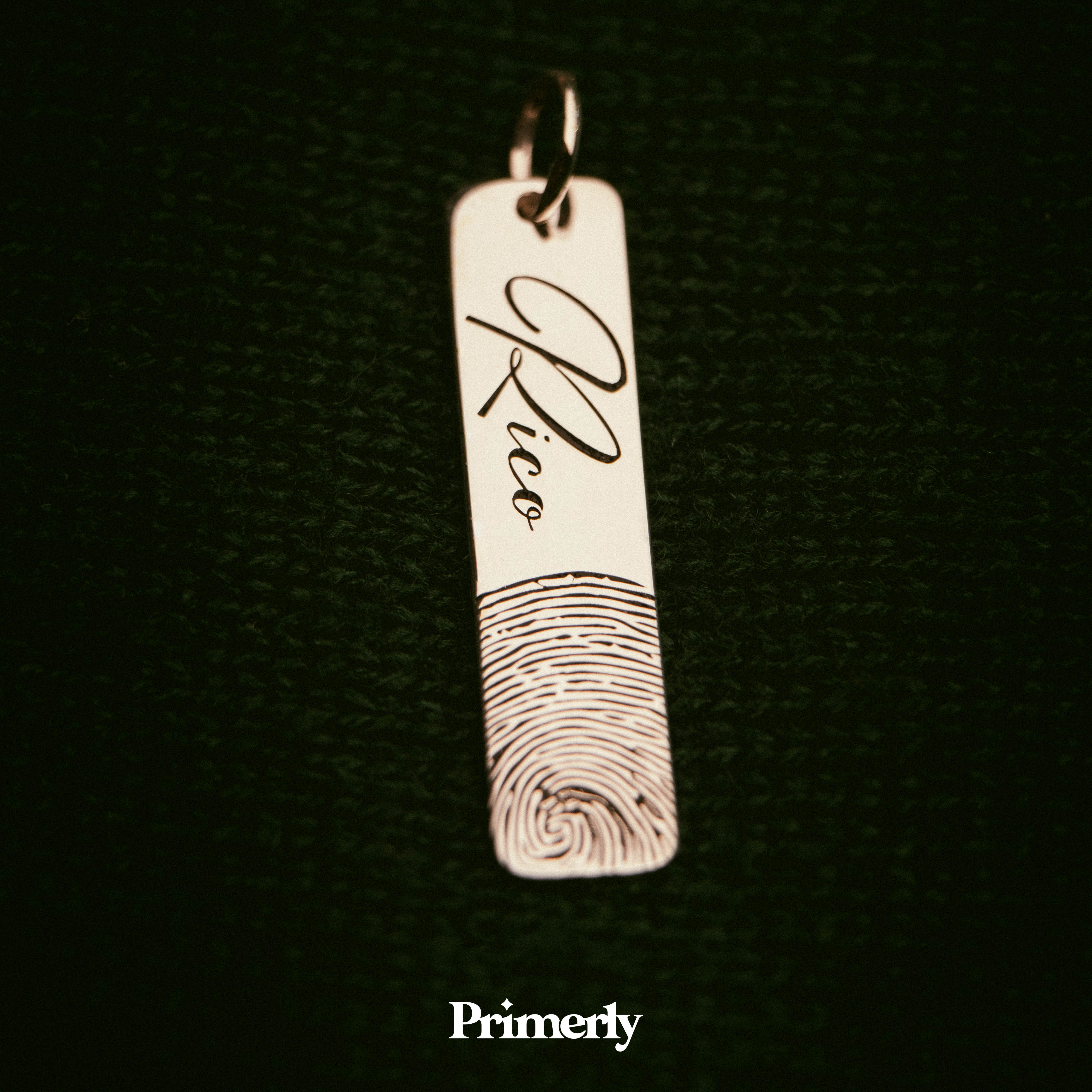 Etiqueta Huella Personalizable Plata .925 Primerly