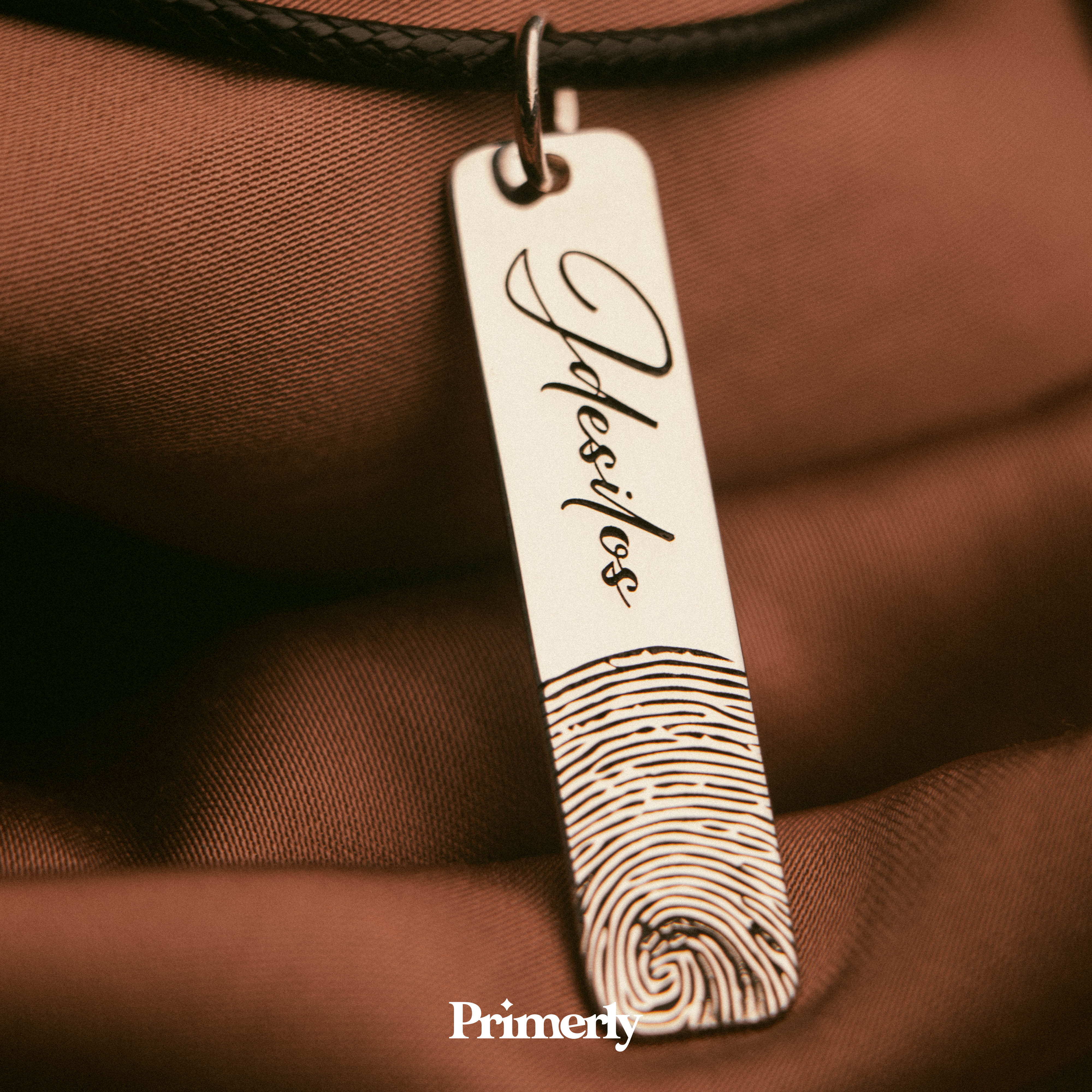 Etiqueta Huella Personalizable Plata .925 Primerly