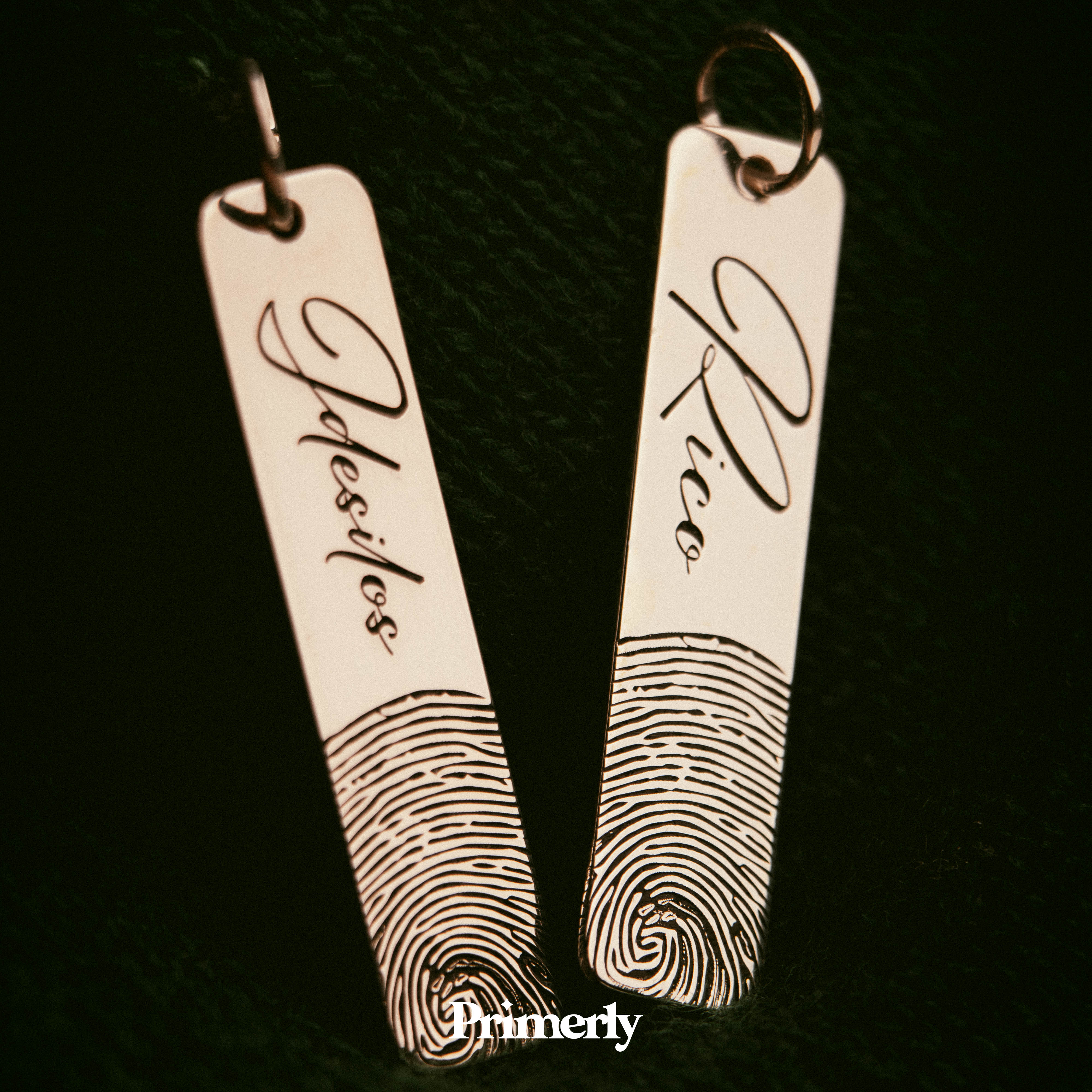 Etiqueta Huella Personalizable Plata .925 Primerly