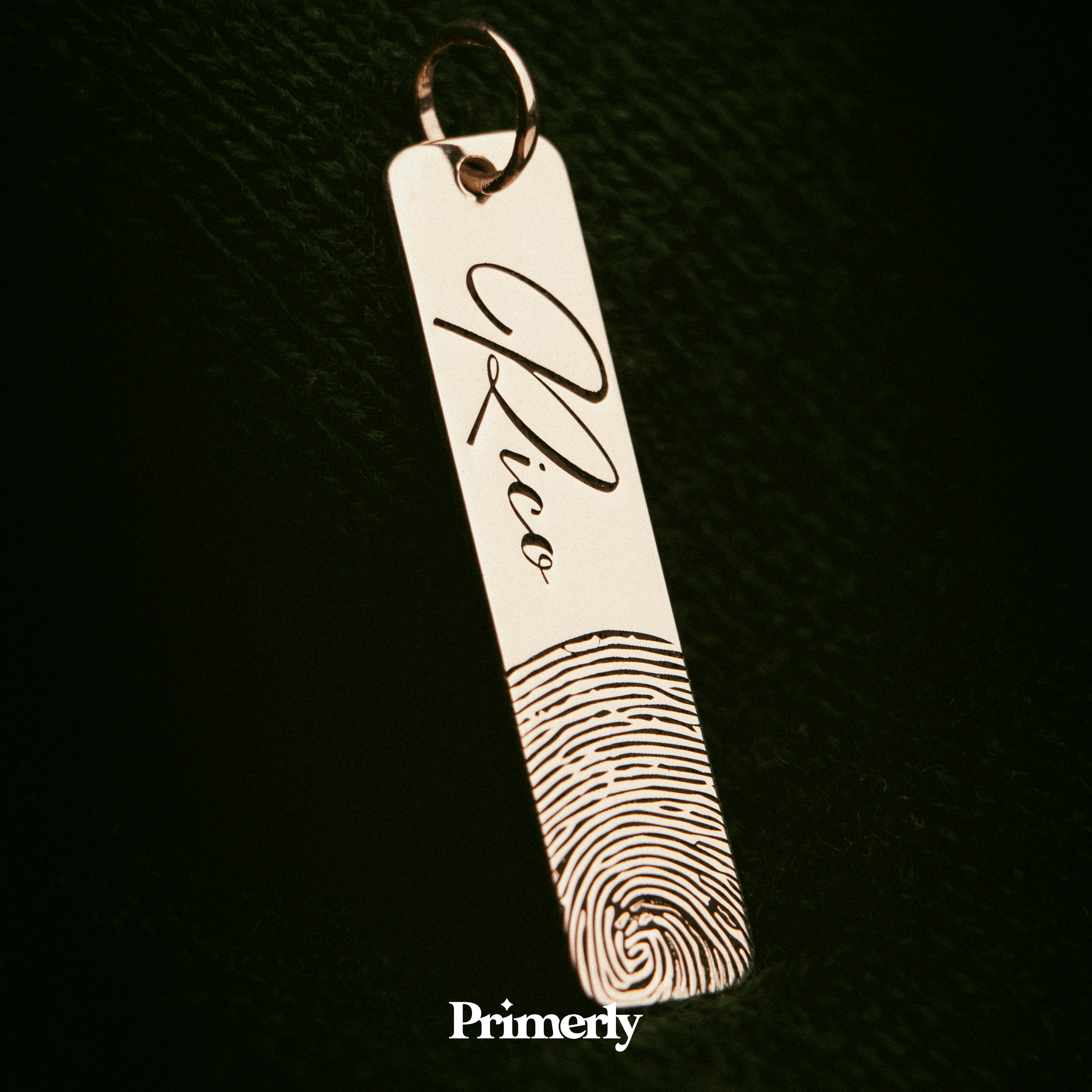 Etiqueta Huella Personalizable Plata .925 Primerly