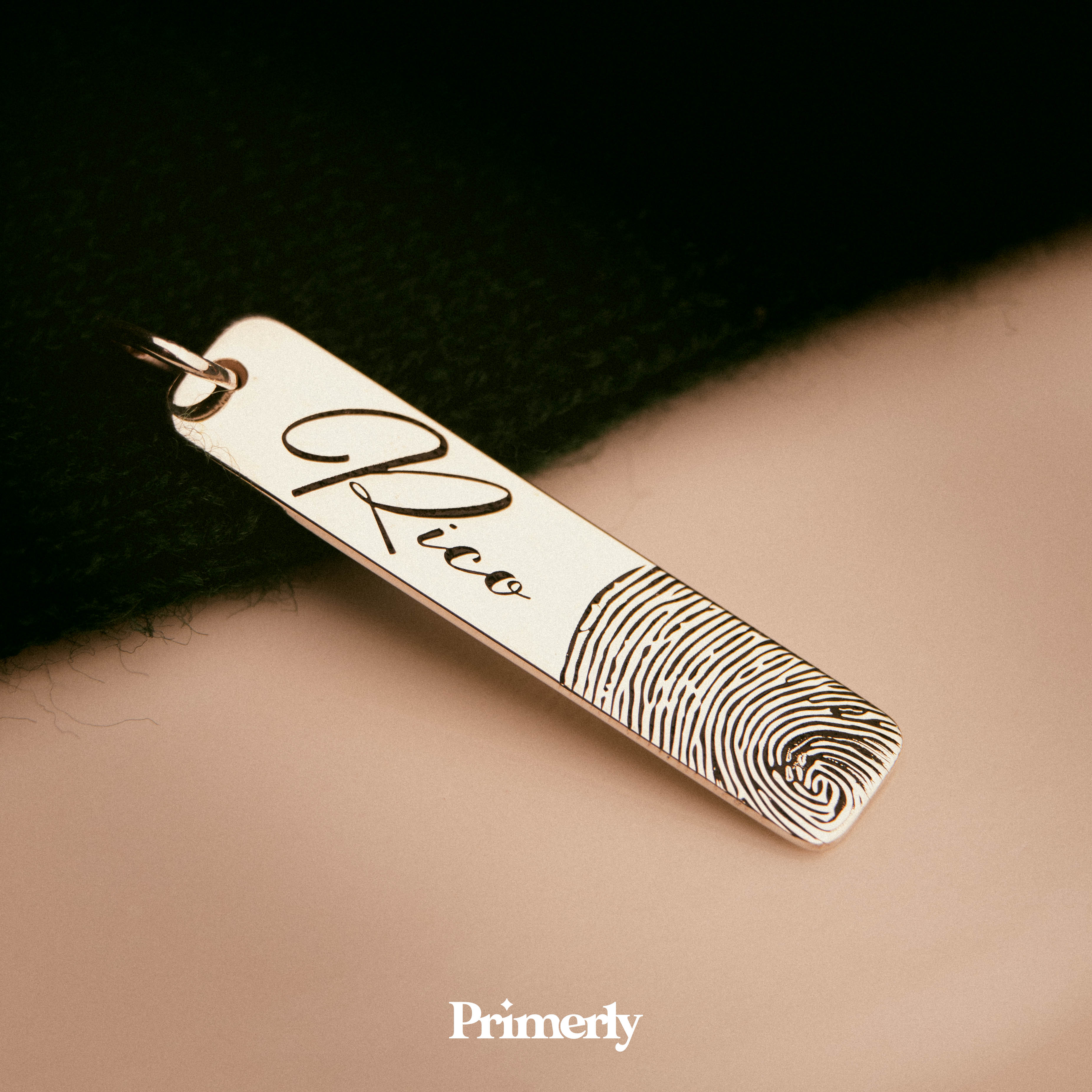 Etiqueta Huella Personalizable Plata .925 Primerly