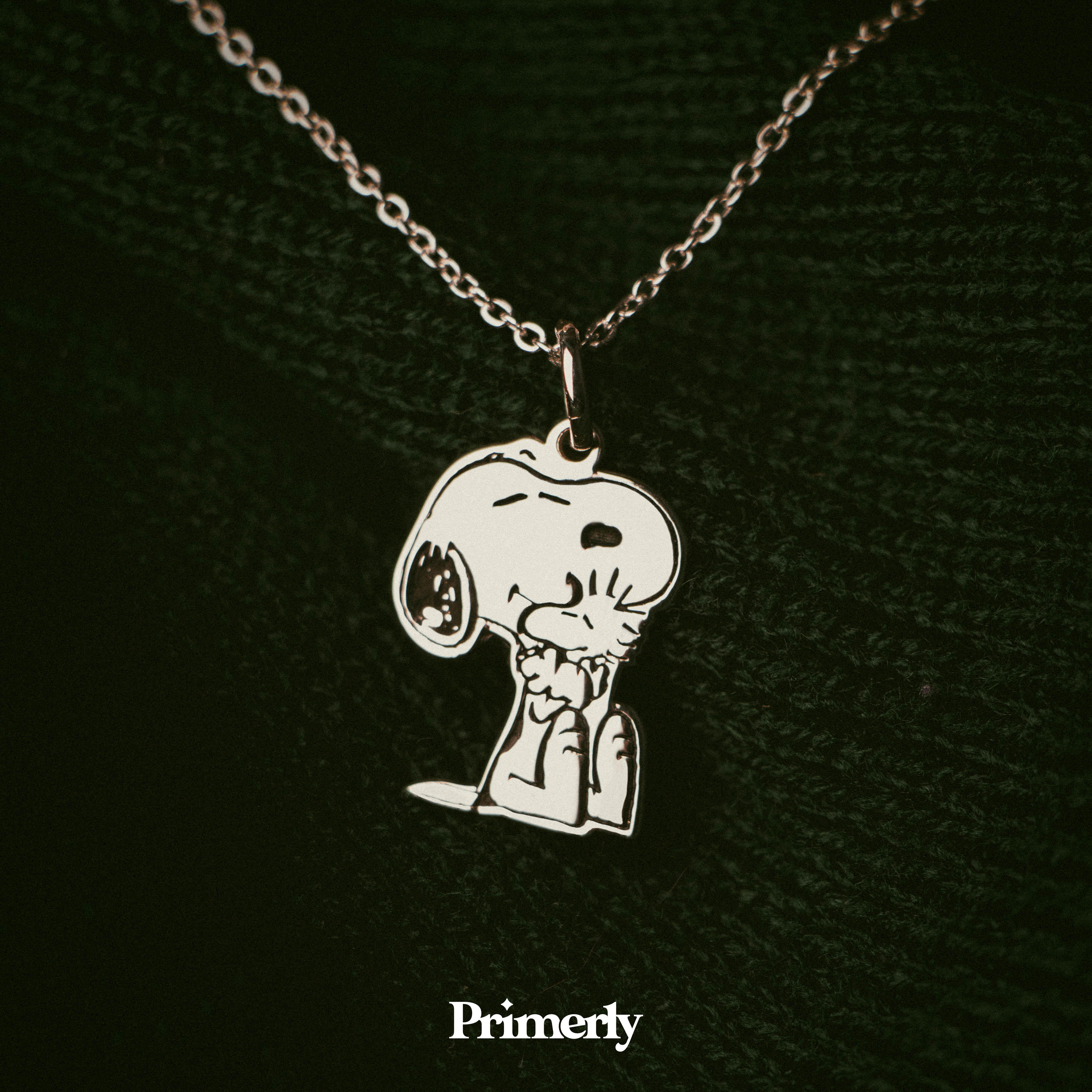 Collar Snoopy Sentado Mini Plata .925 Primerly