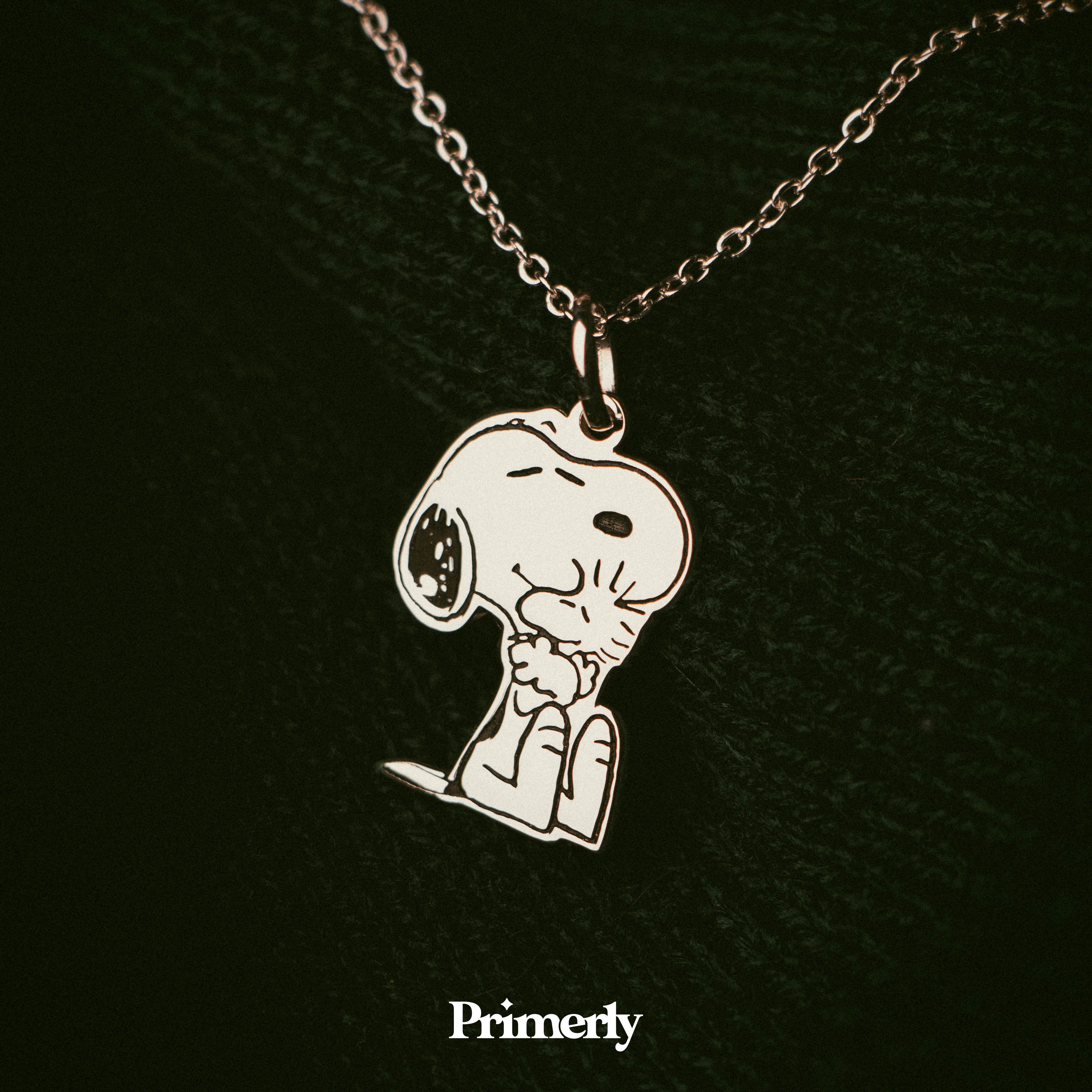 Collar Snoopy Sentado Mini Plata .925 Primerly