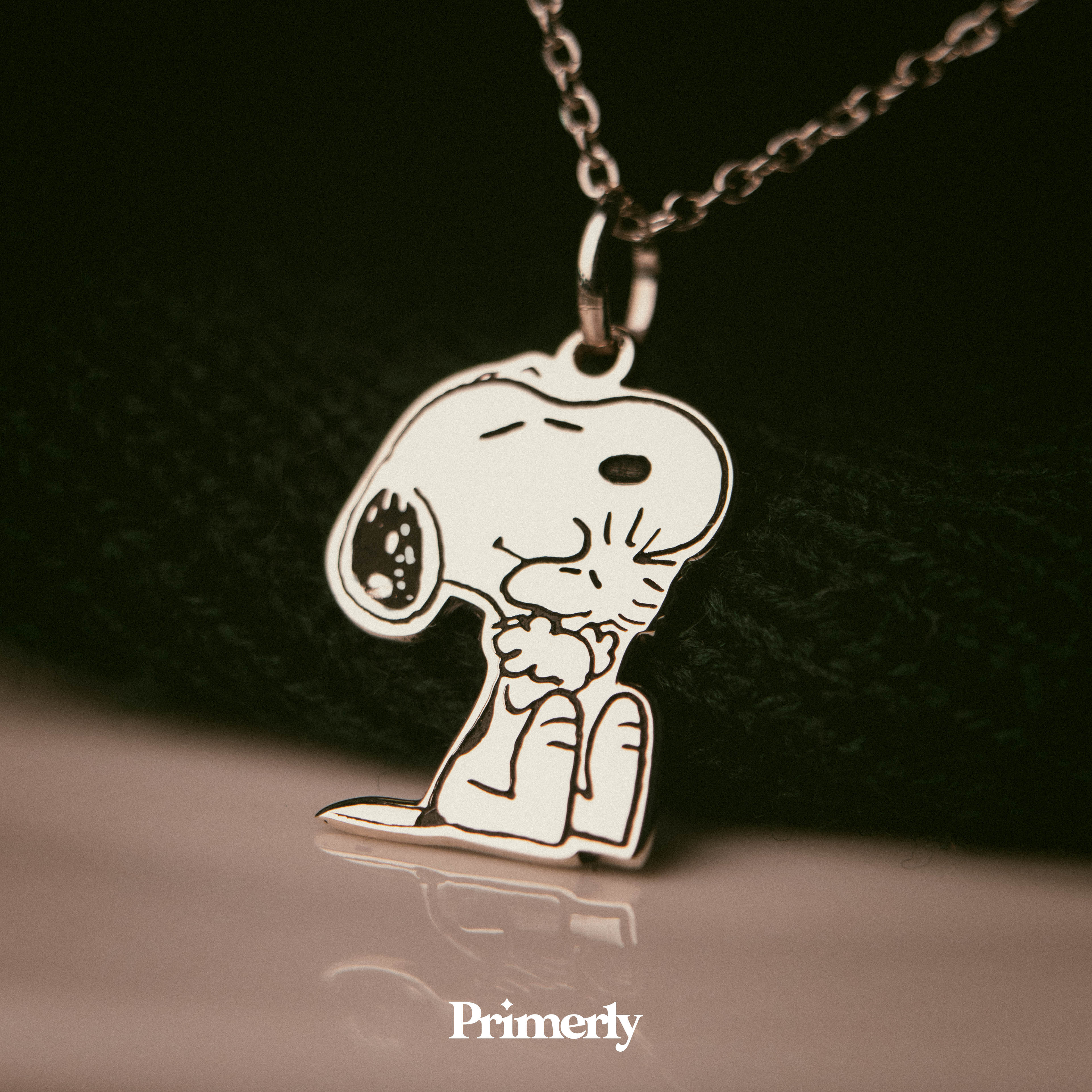 Collar Snoopy Sentado Mini Plata .925 Primerly