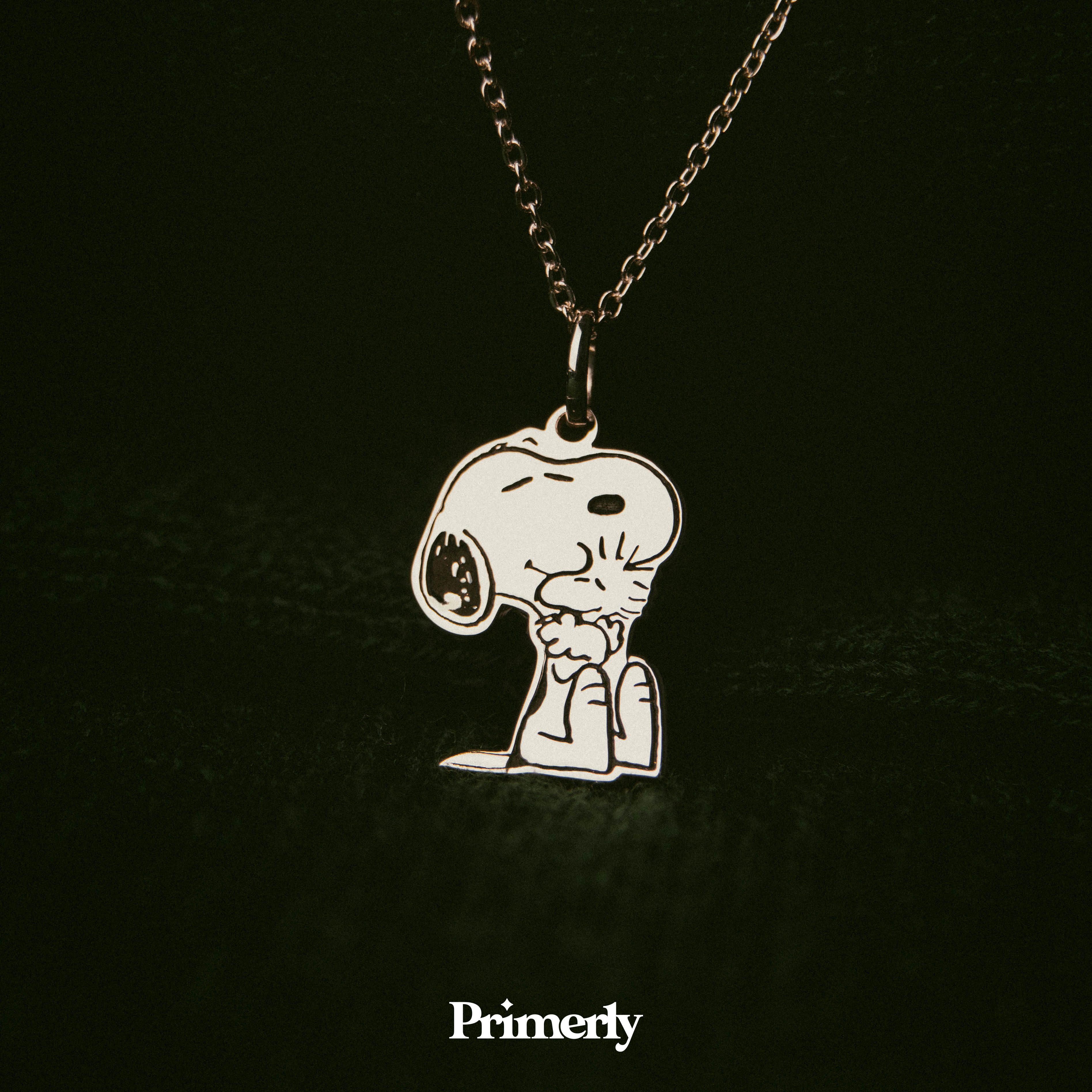 Collar Snoopy Sentado Mini Plata .925 Primerly
