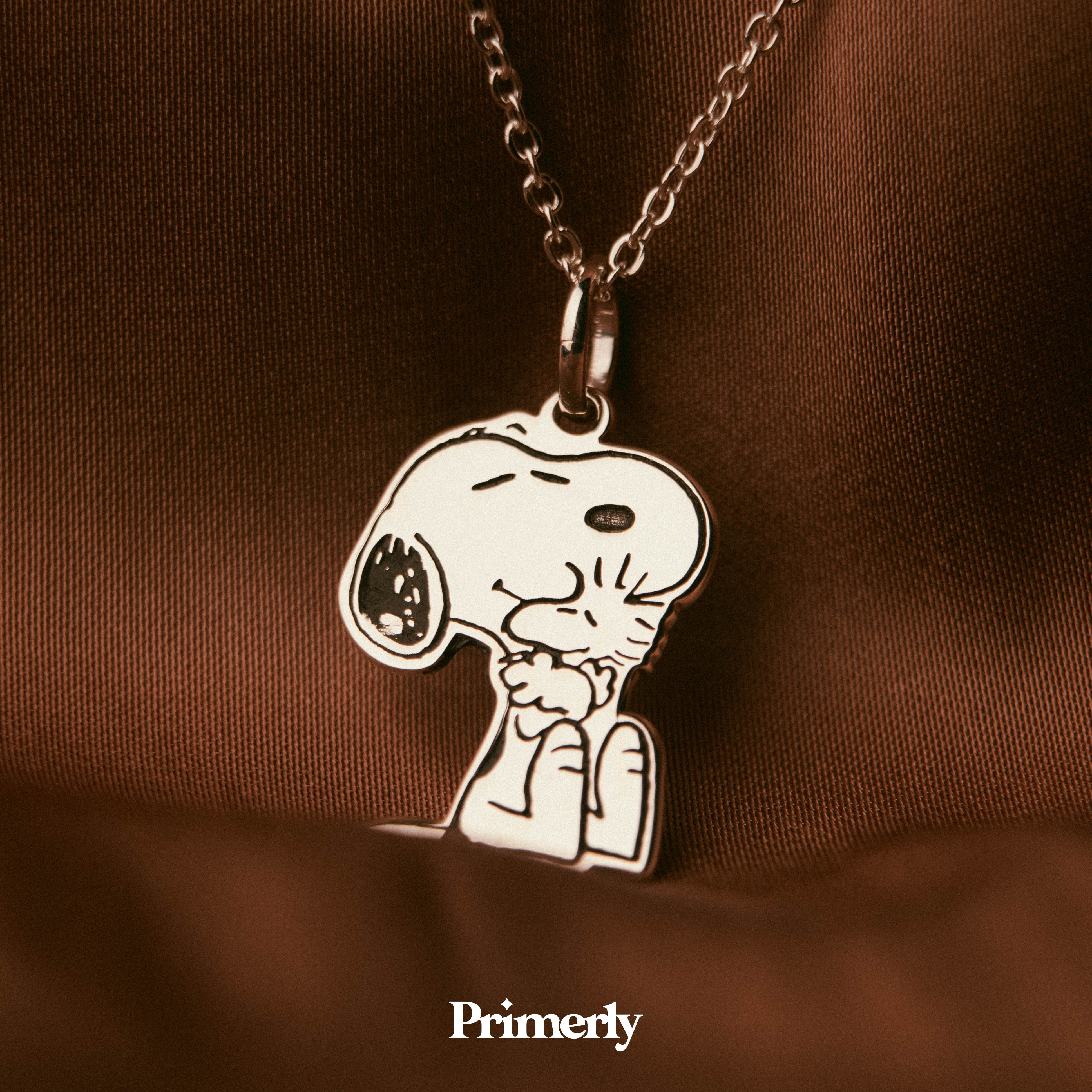 Collar Snoopy Sentado Mini Plata .925 Primerly