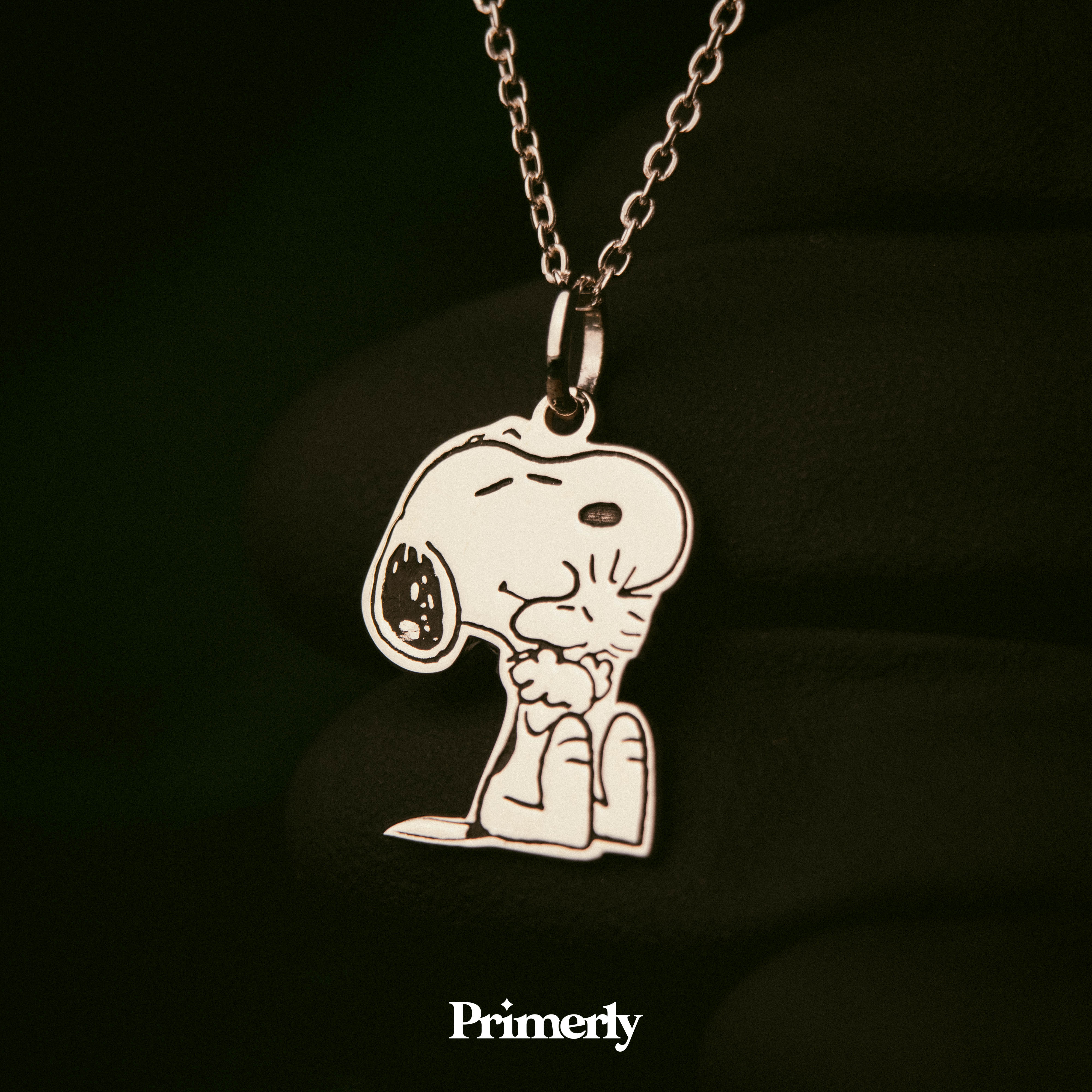 Collar Snoopy Sentado Mini Plata .925 Primerly