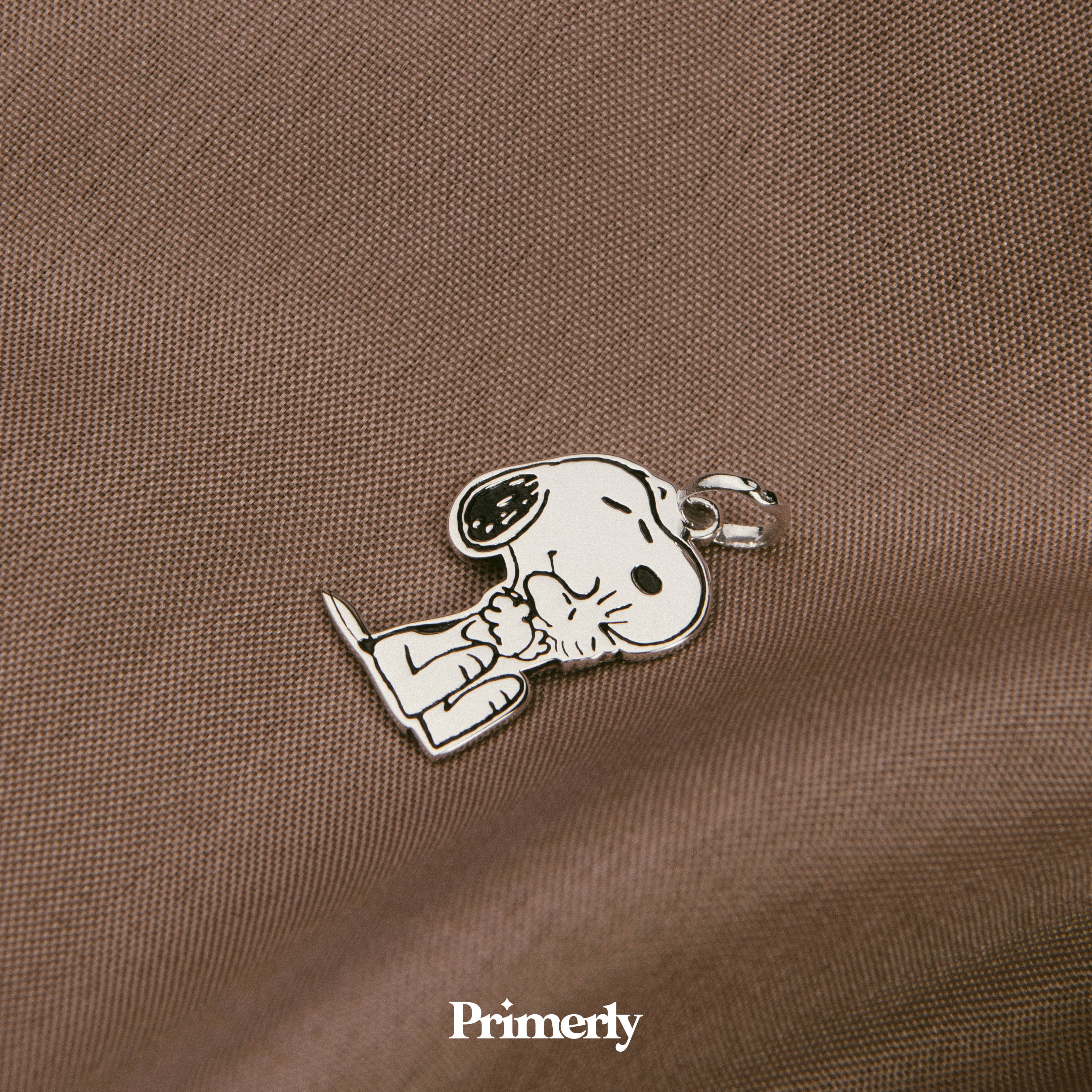 Collar Snoopy Sentado Mini Plata .925 Primerly
