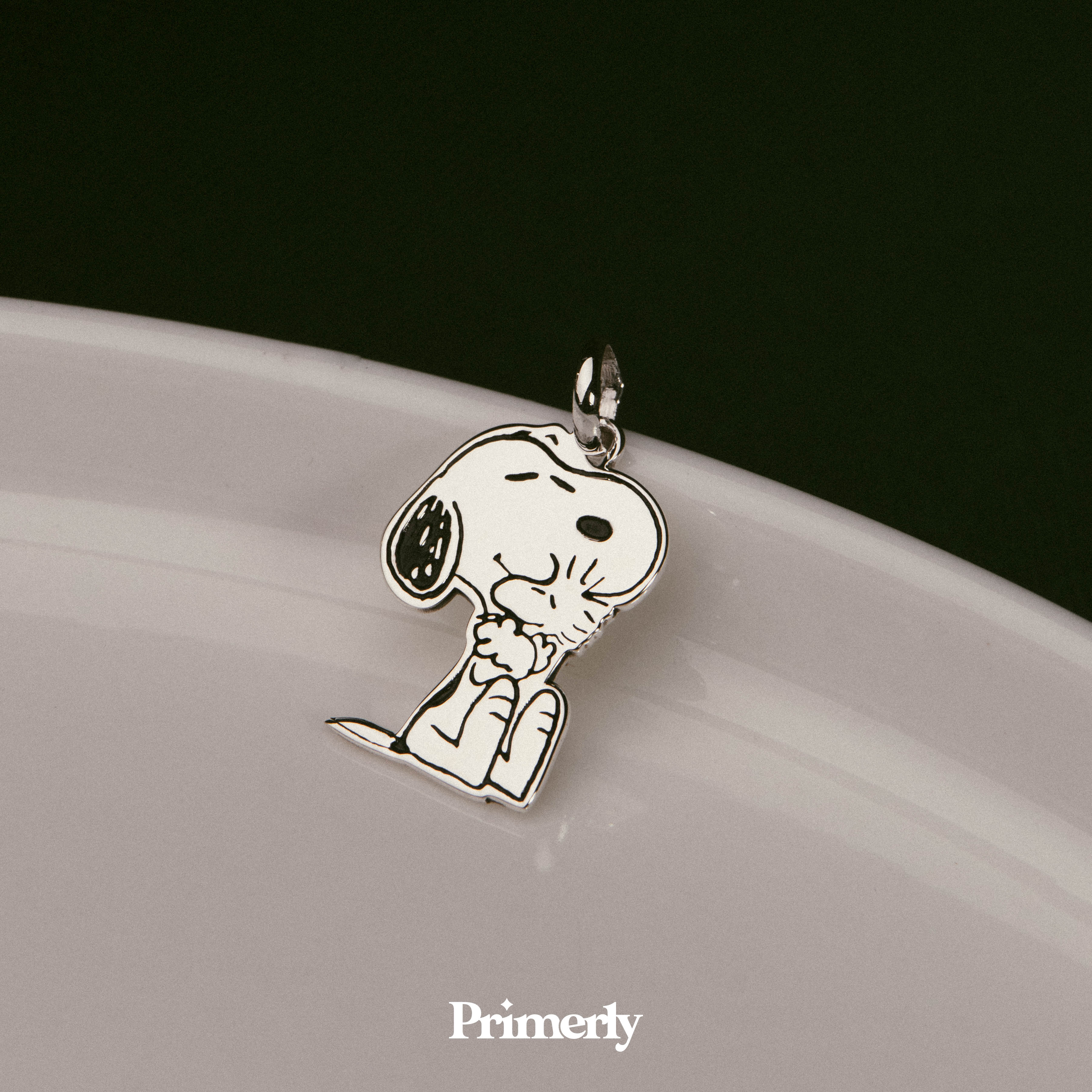 Collar Snoopy Sentado Mini Plata .925 Primerly