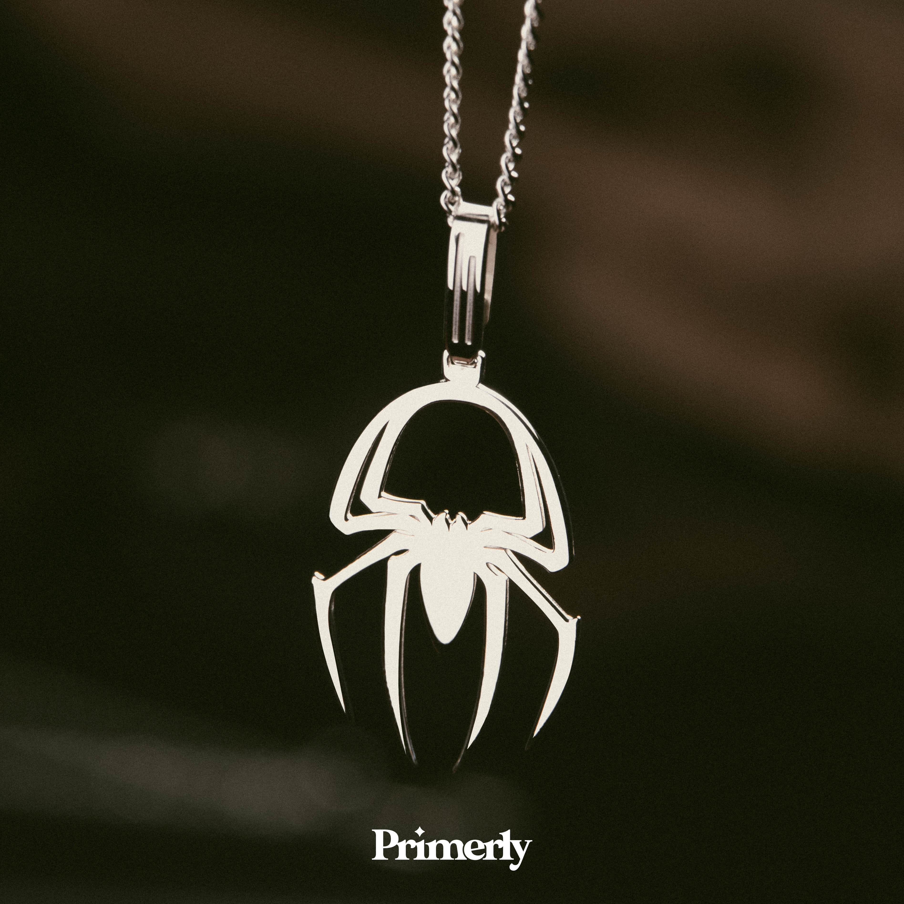 Collar Dije Spiderman Mini Minimalista Pequeño Plata .925 Primerly