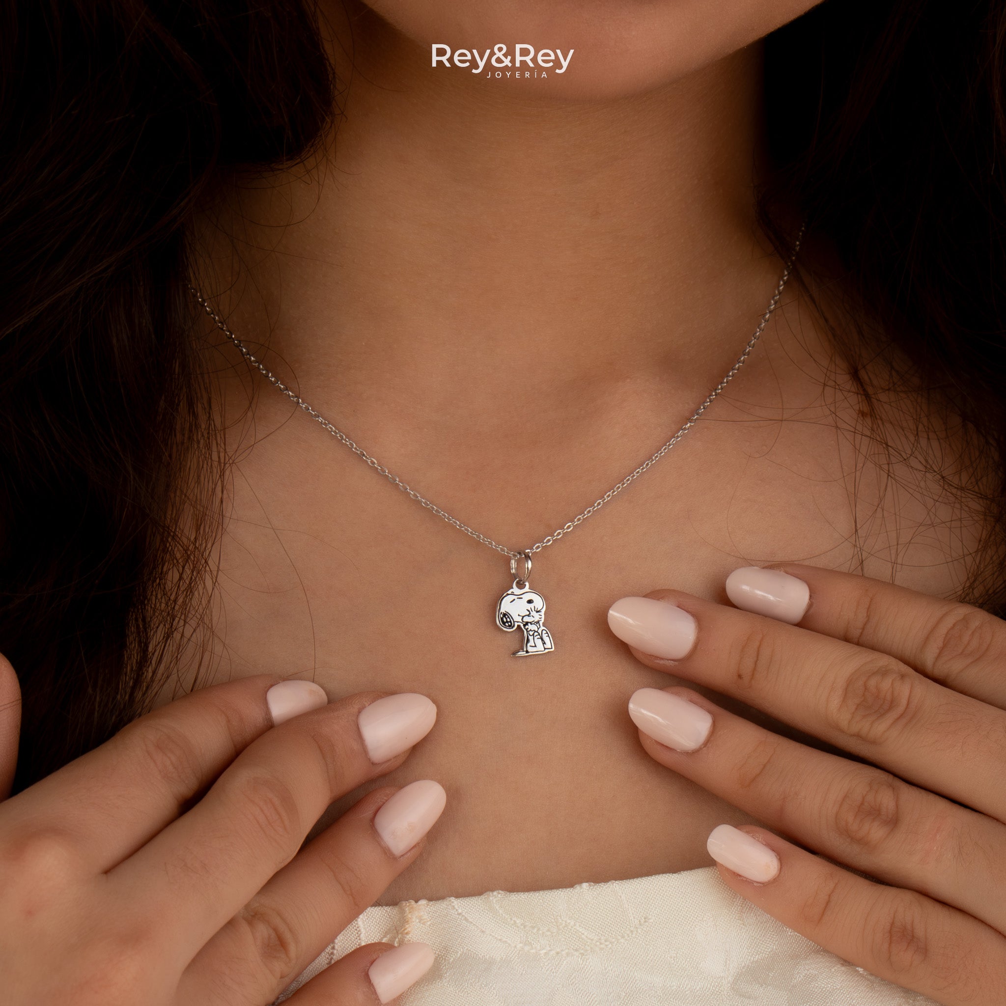 Collar Snoopy Sentado Mini Plata .925 Primerly