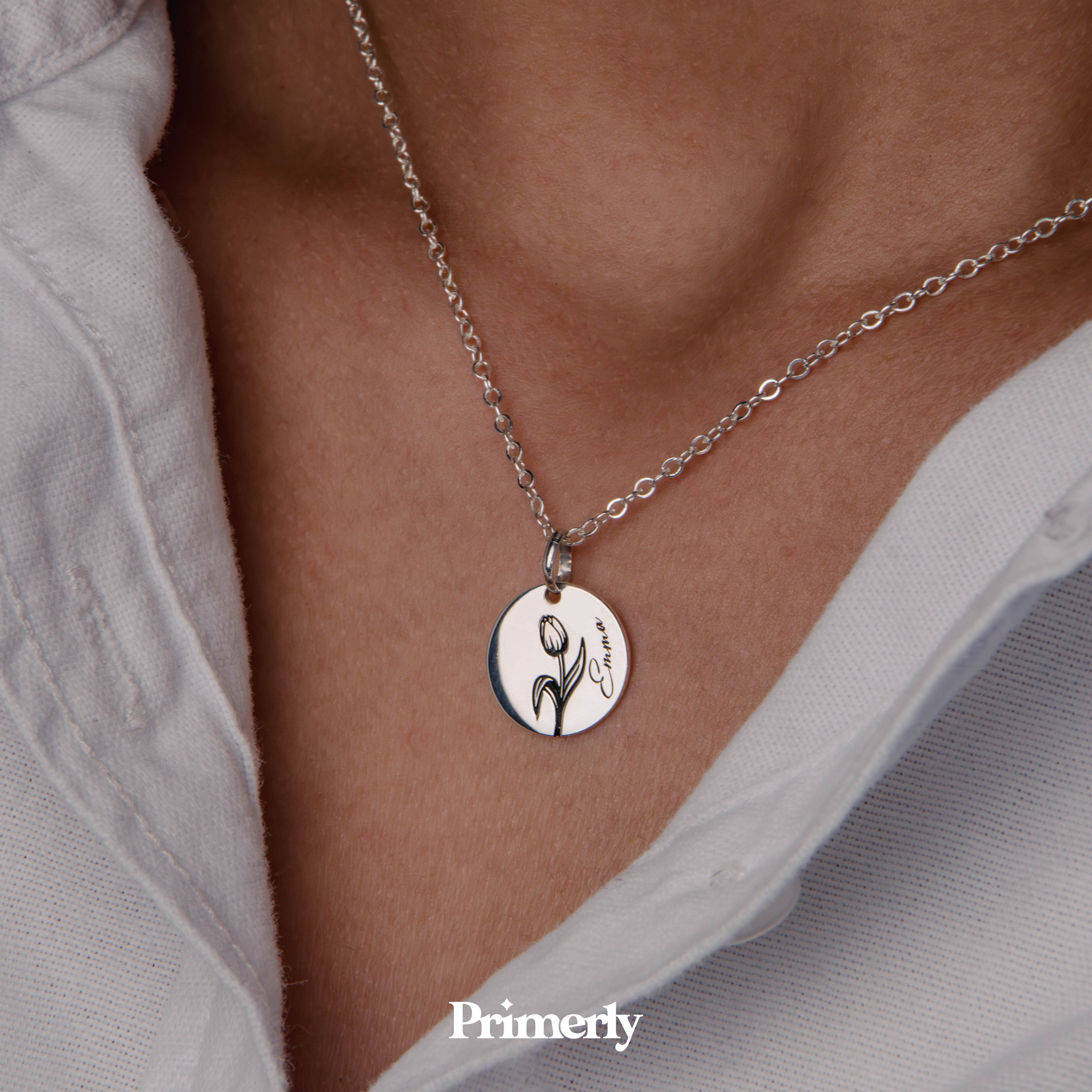 Collar Fiore Personalizable Plata .925 Primerly