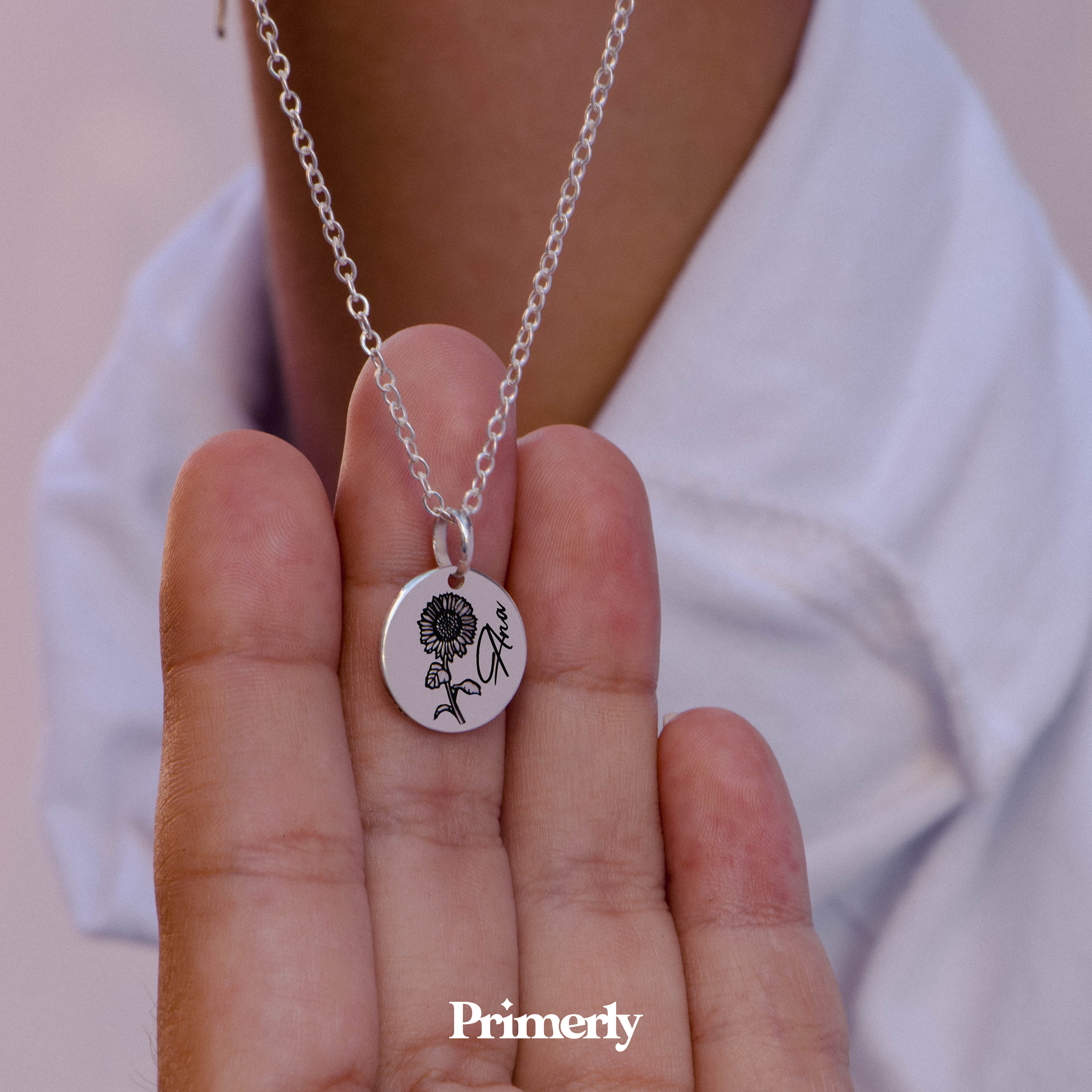 Collar Fiore Personalizable Plata .925 Primerly