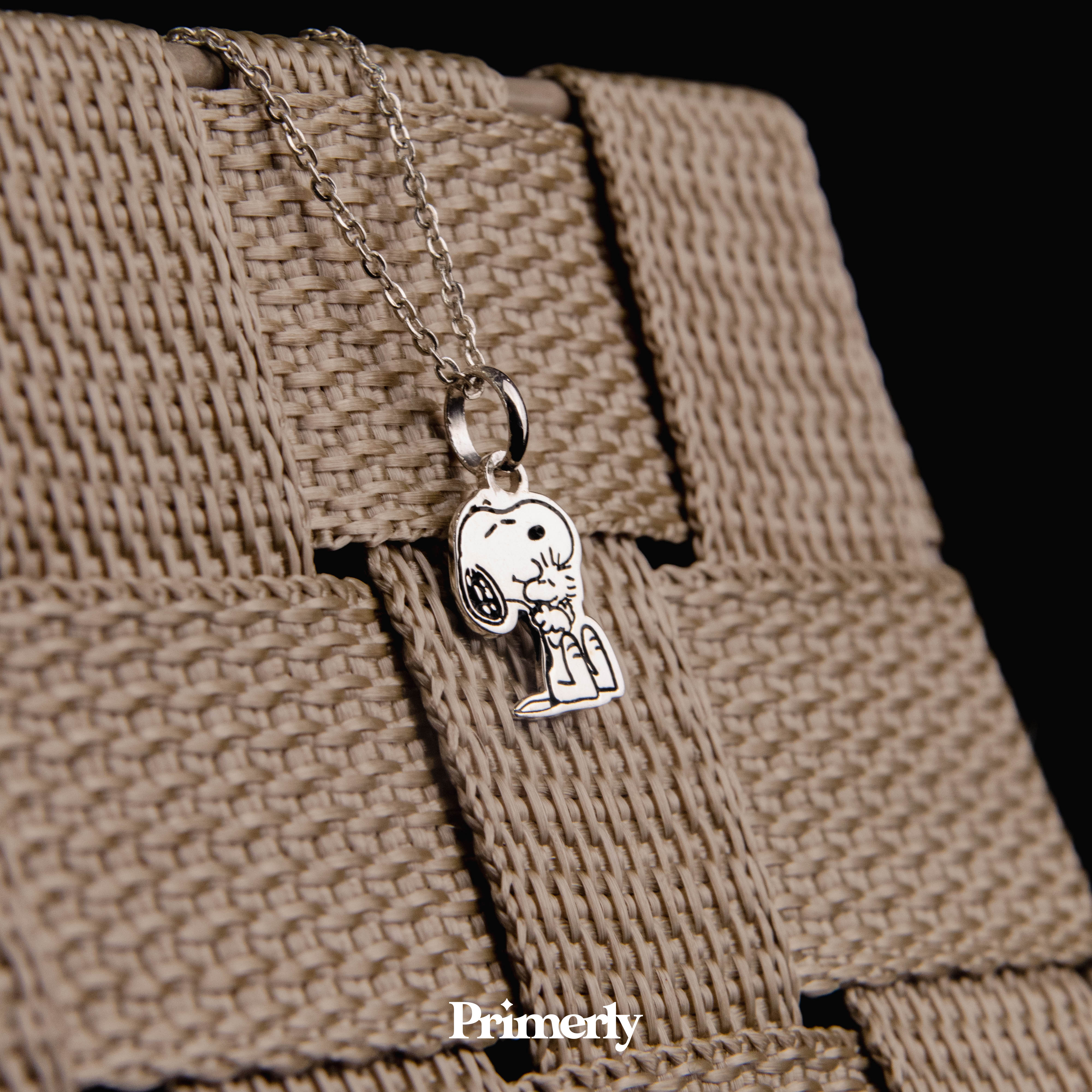 Collar Snoopy Sentado Mini Plata .925 Primerly