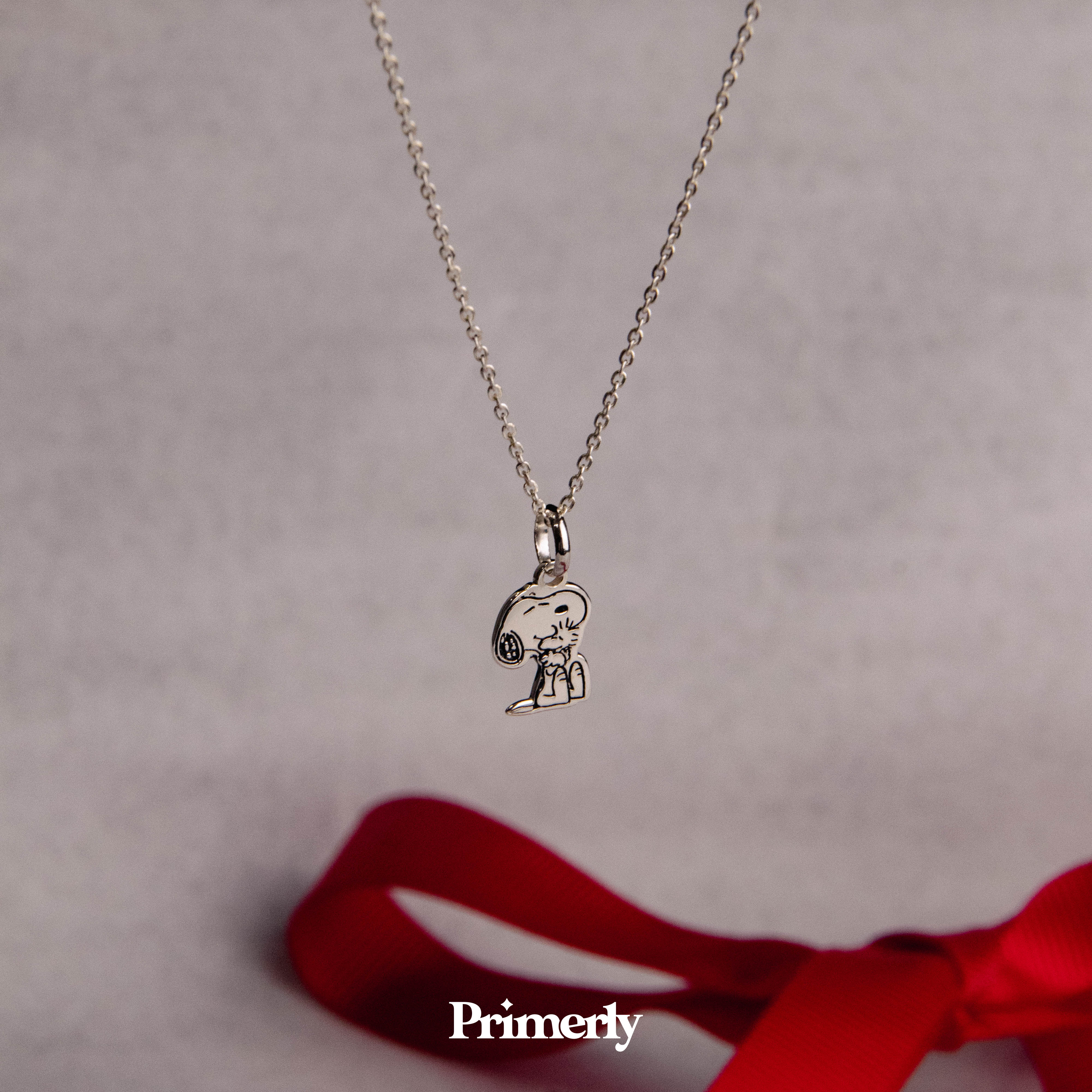 Collar Snoopy Sentado Mini Plata .925 Primerly