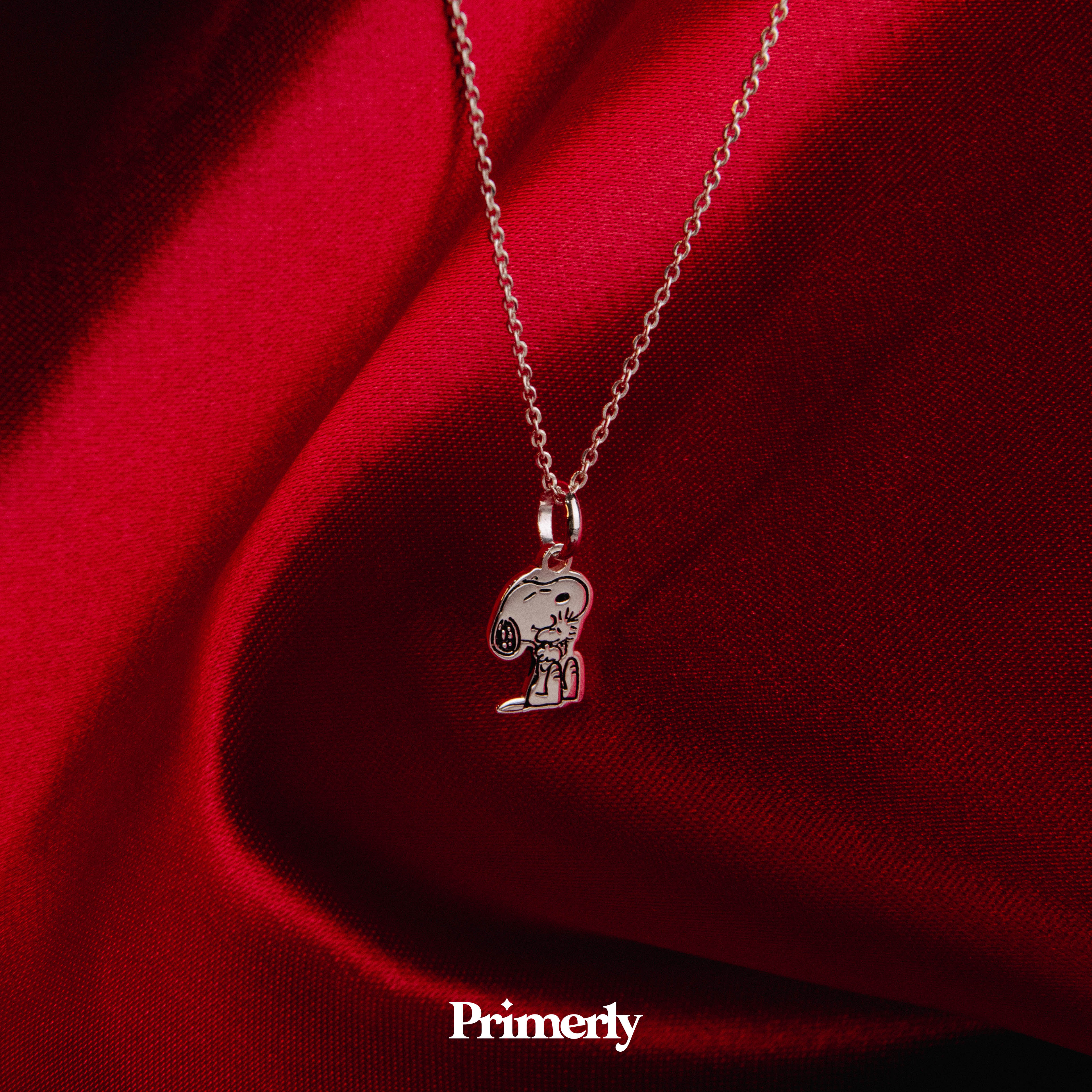 Collar Snoopy Sentado Mini Plata .925 Primerly