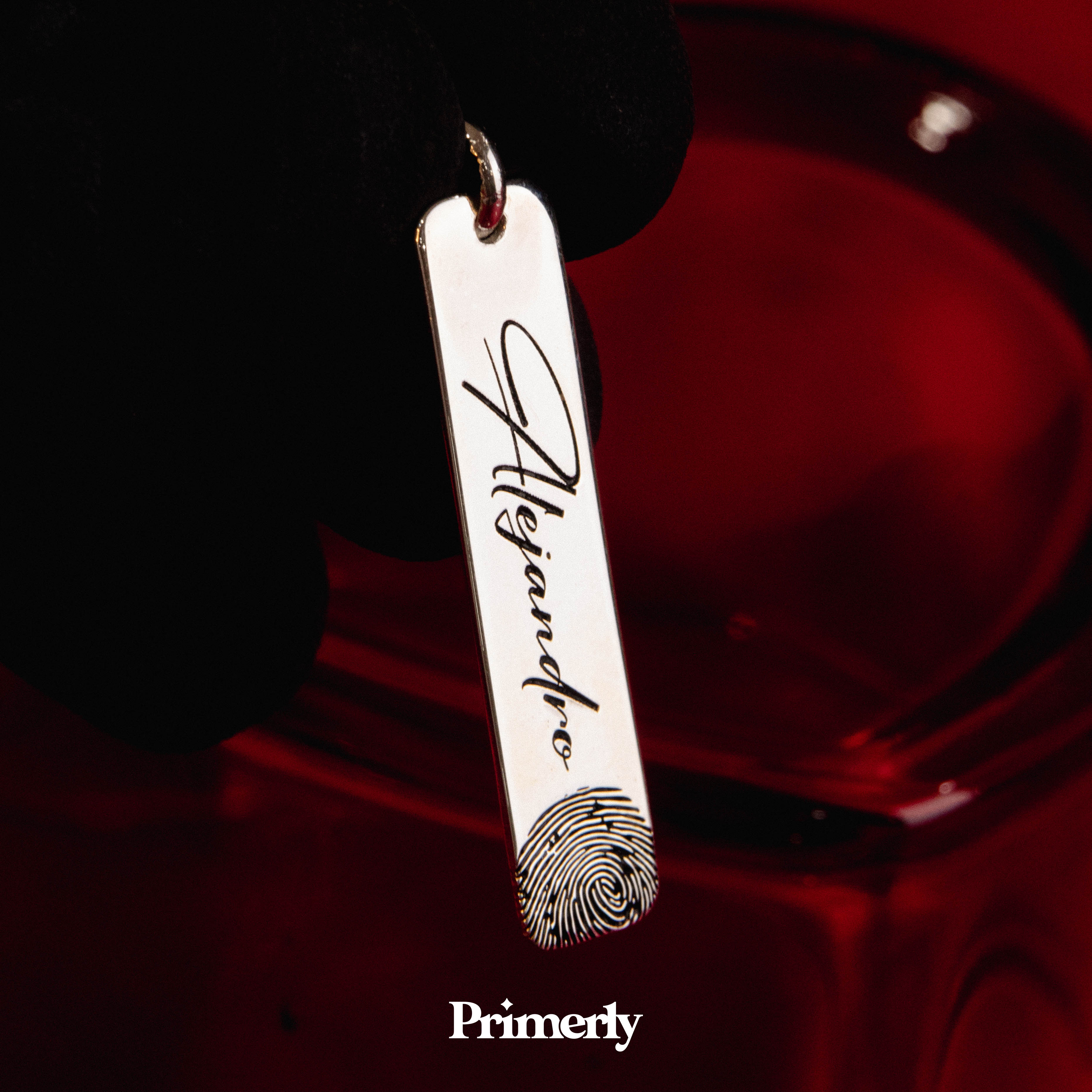 Etiqueta Huella Personalizable Plata .925 Primerly