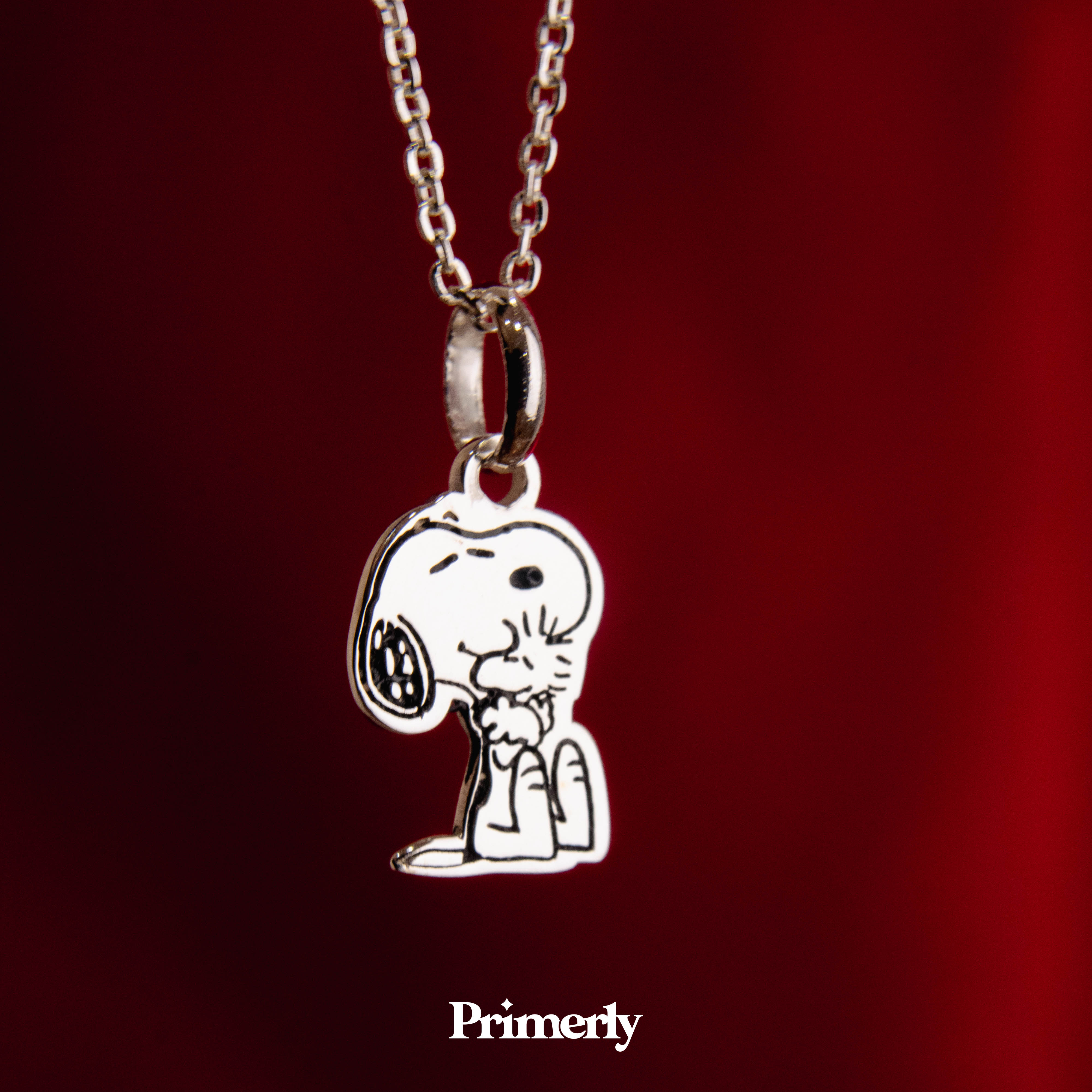Collar Snoopy Sentado Mini Plata .925 Primerly