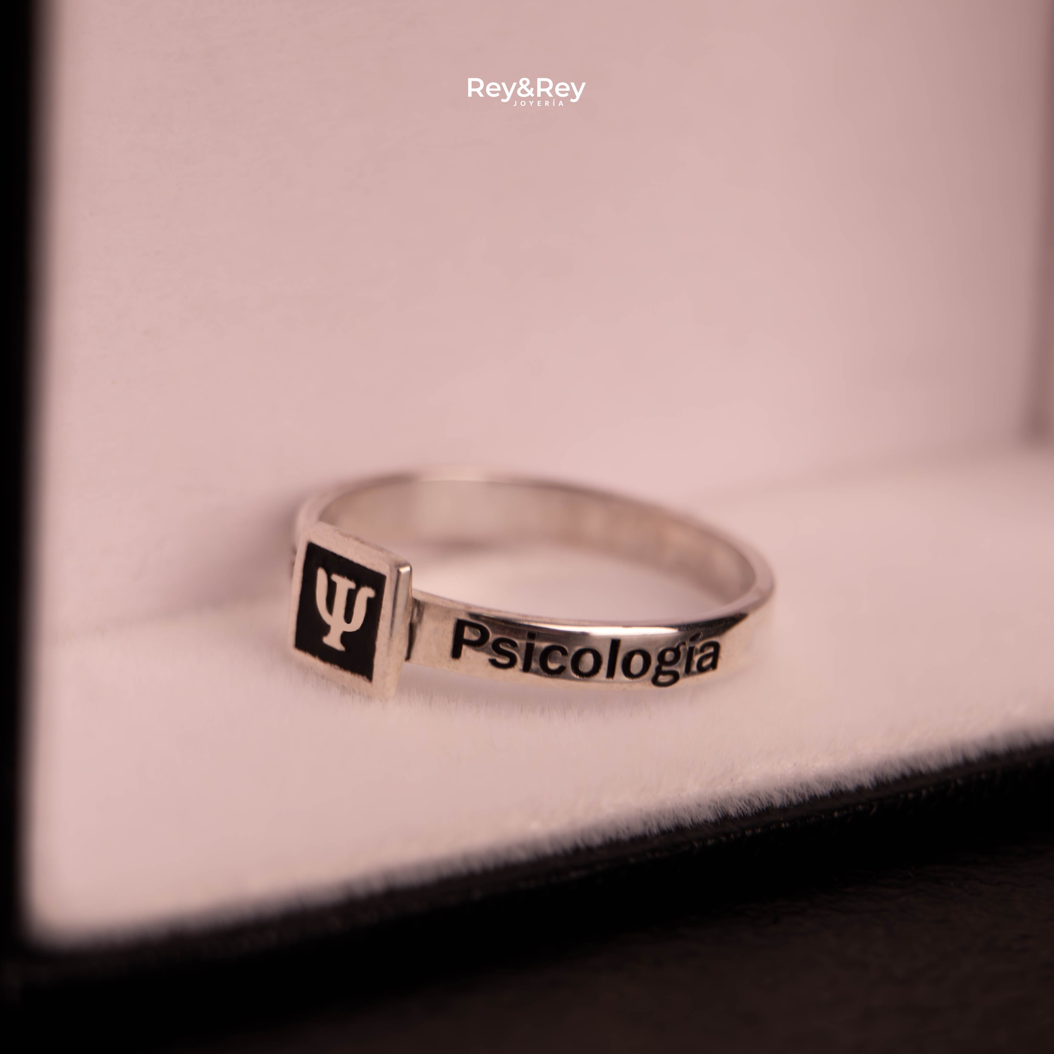 Anillo Graduación Square Plata .925