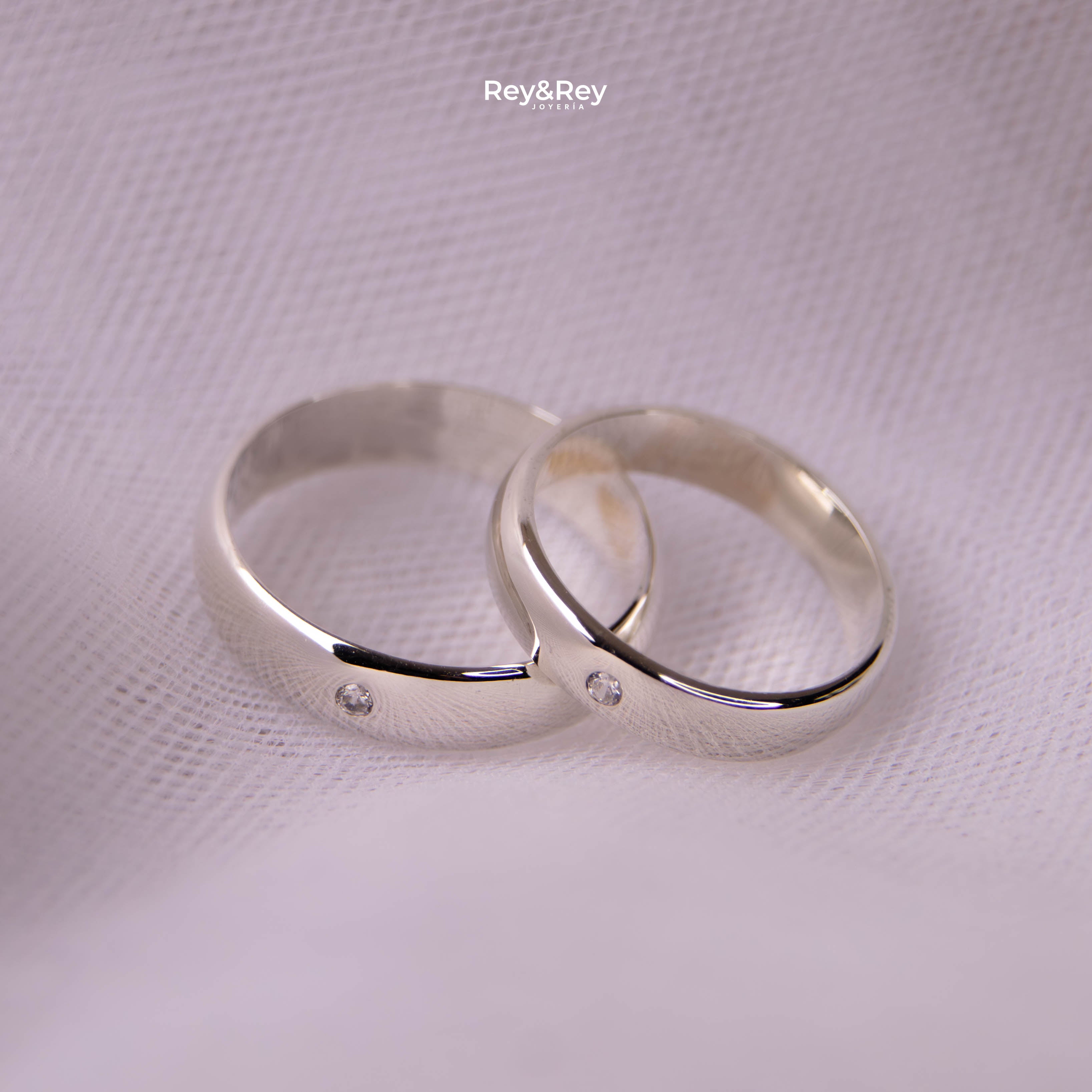 Anillos Matrimoniales Par Paloma X Plata