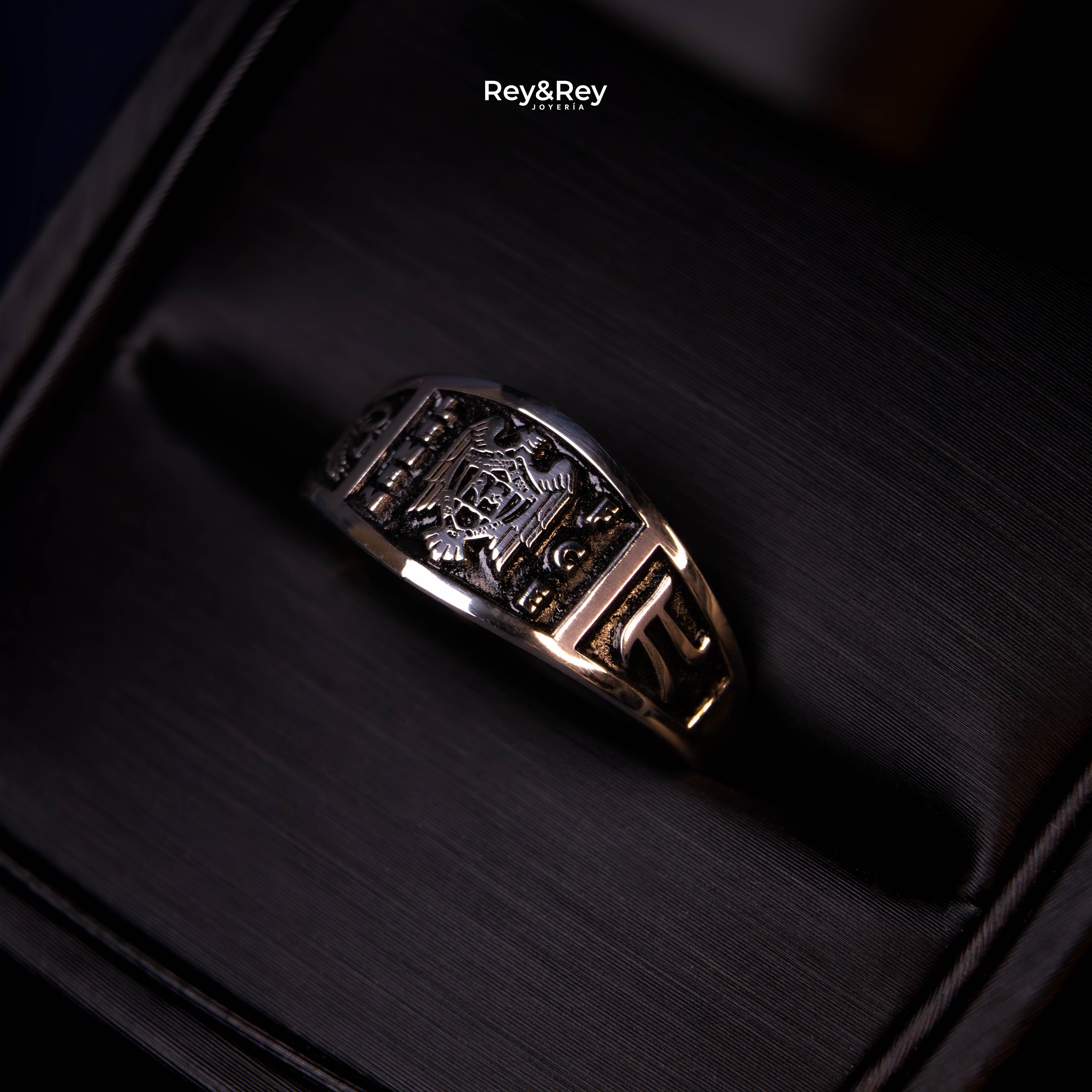 Anillo Belt Graduación Logos Licenciatura en Plata