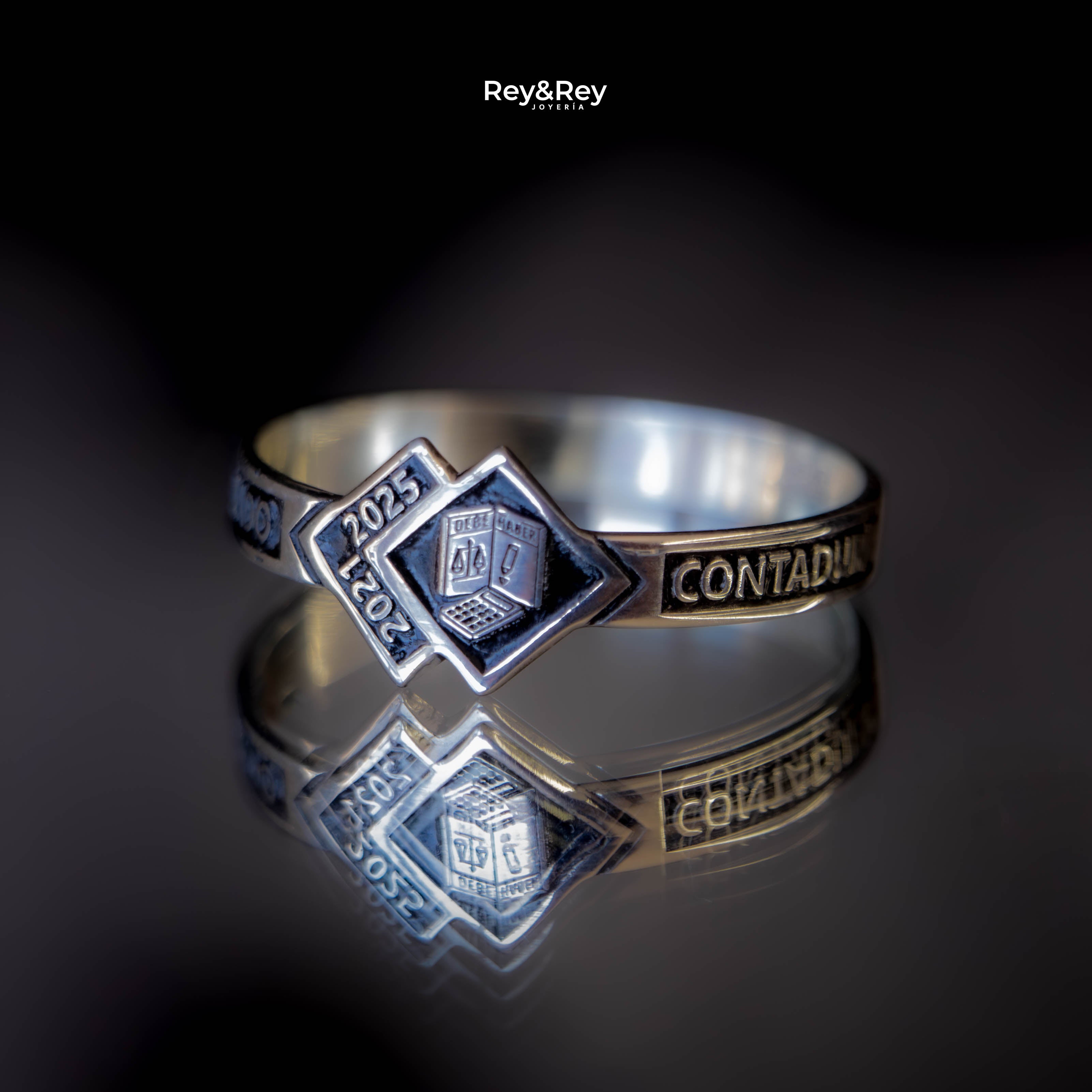 Anillo Skalon Graduación Logos Licenciatura en Plata