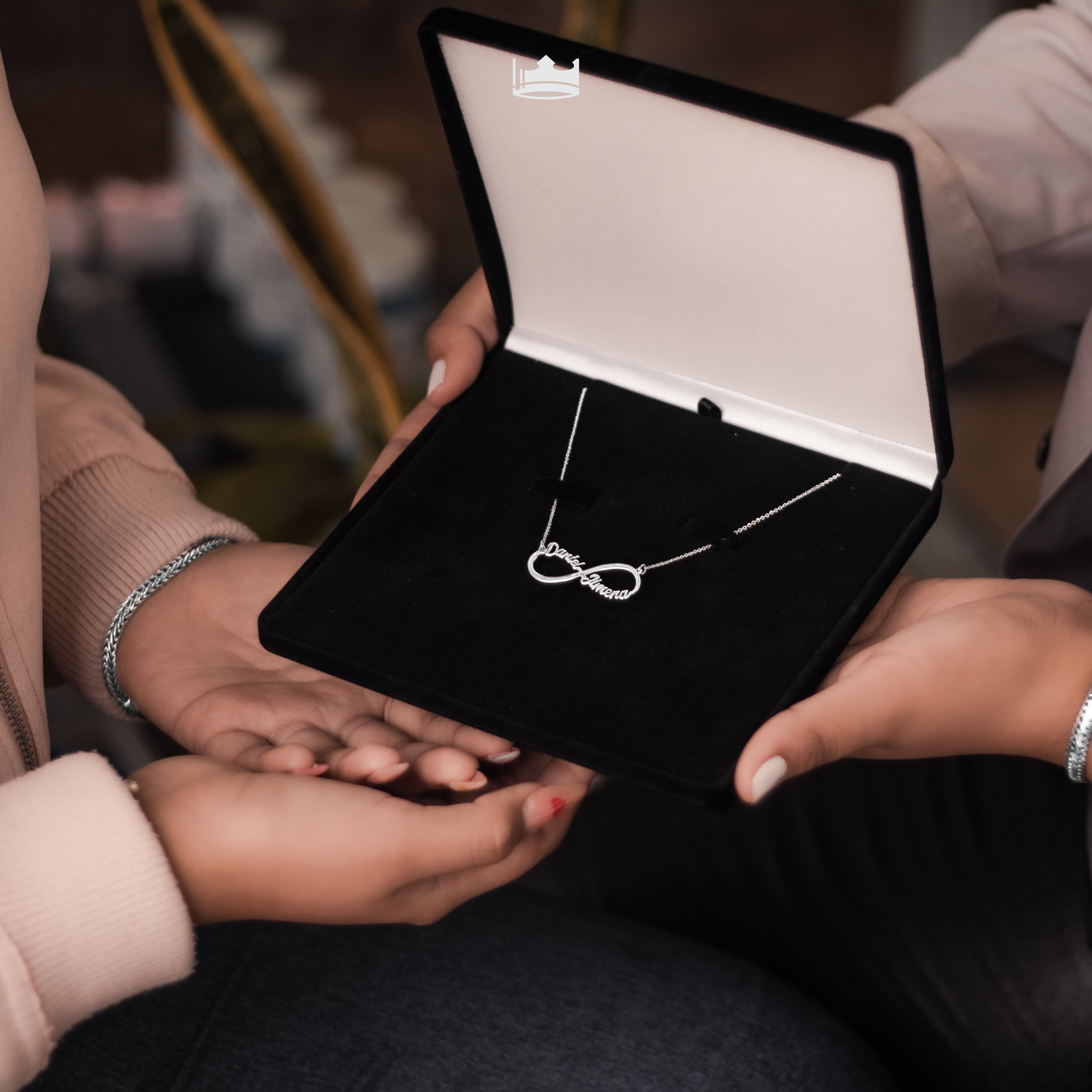 Collar Infinito Duos Personalizable Plata .925 Primerly
