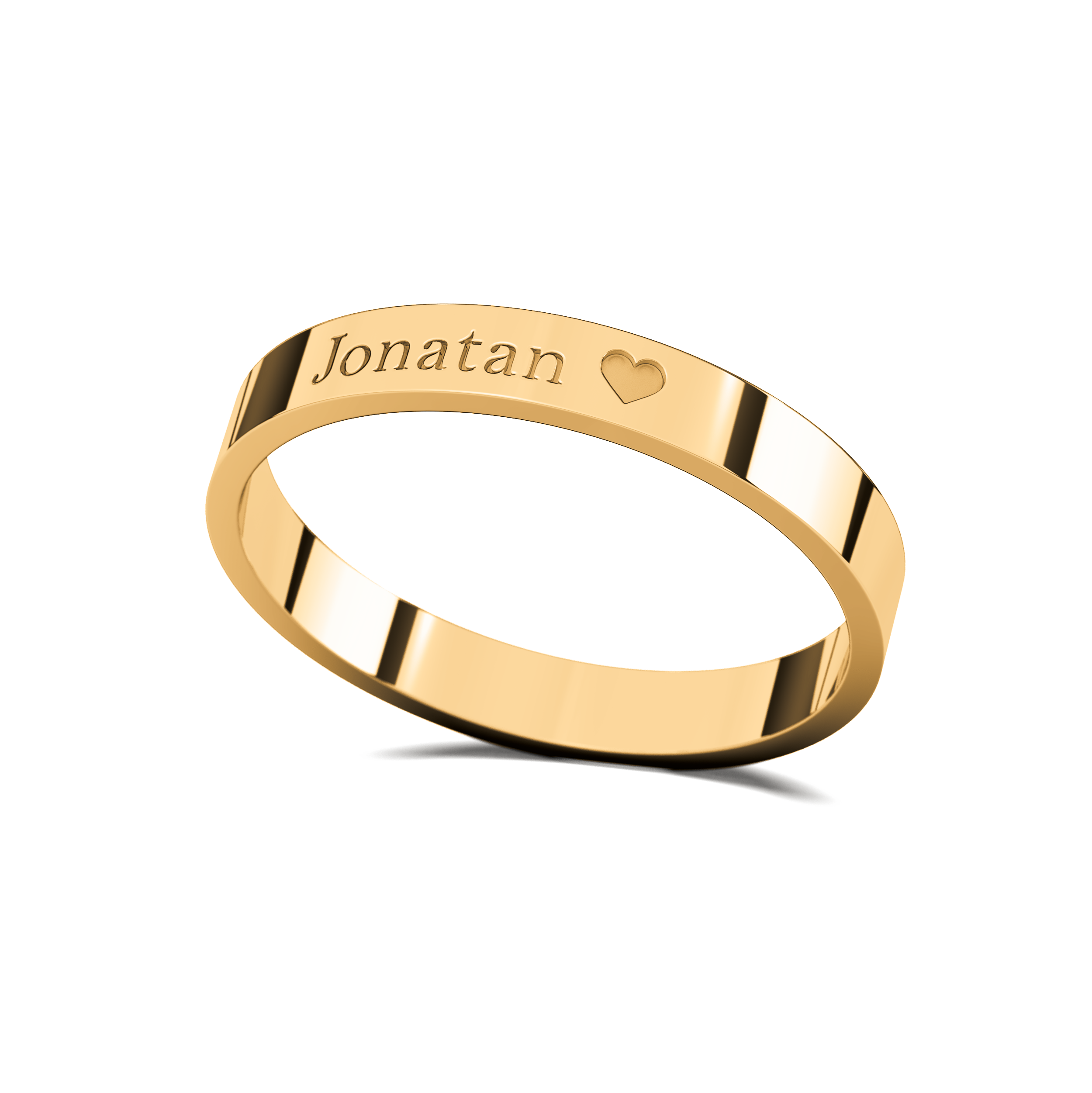 Anillo Compromiso Promesa Flat S Name Oro 10k