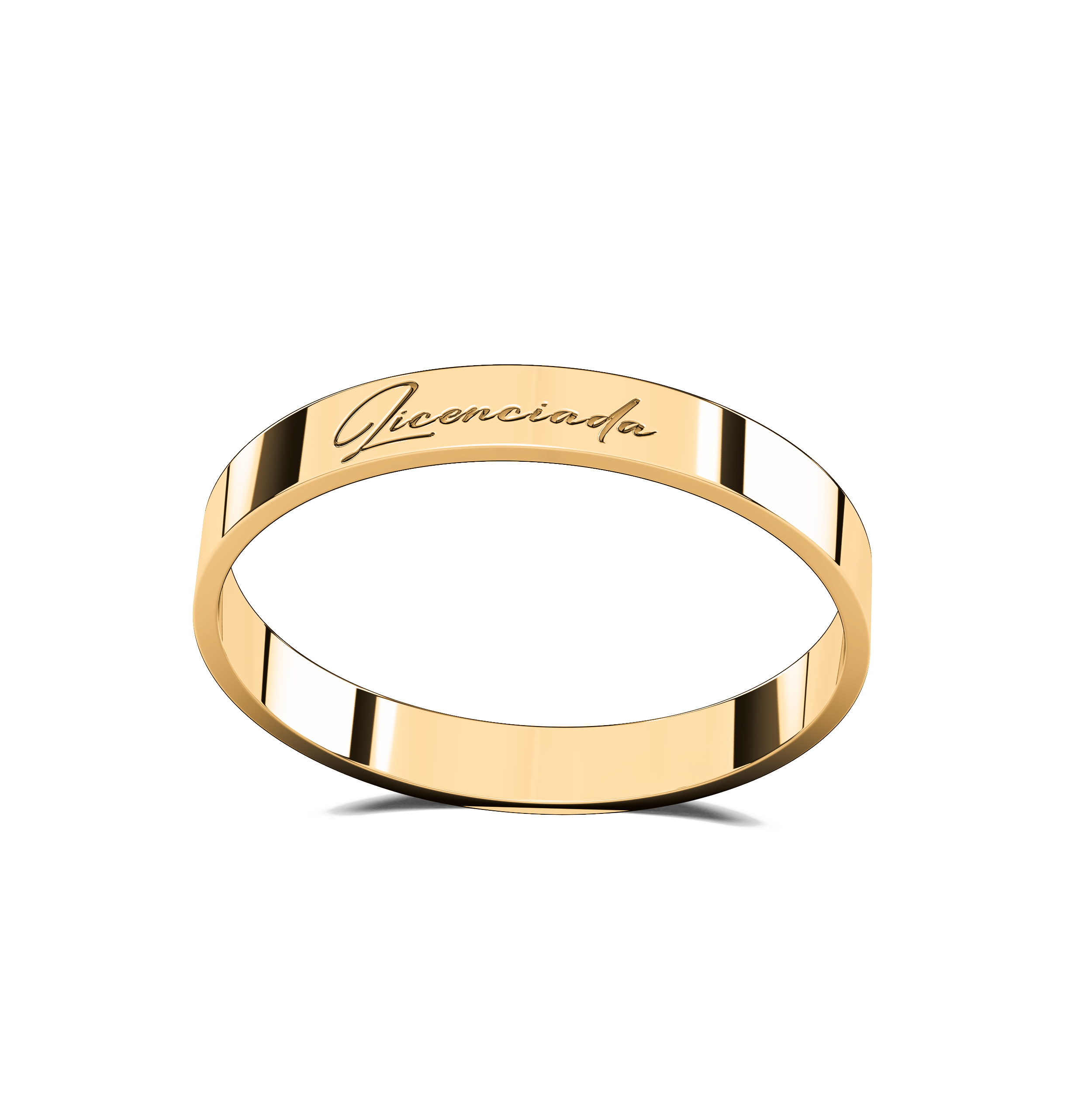 Anillo Graduación Lettering Oro 10k