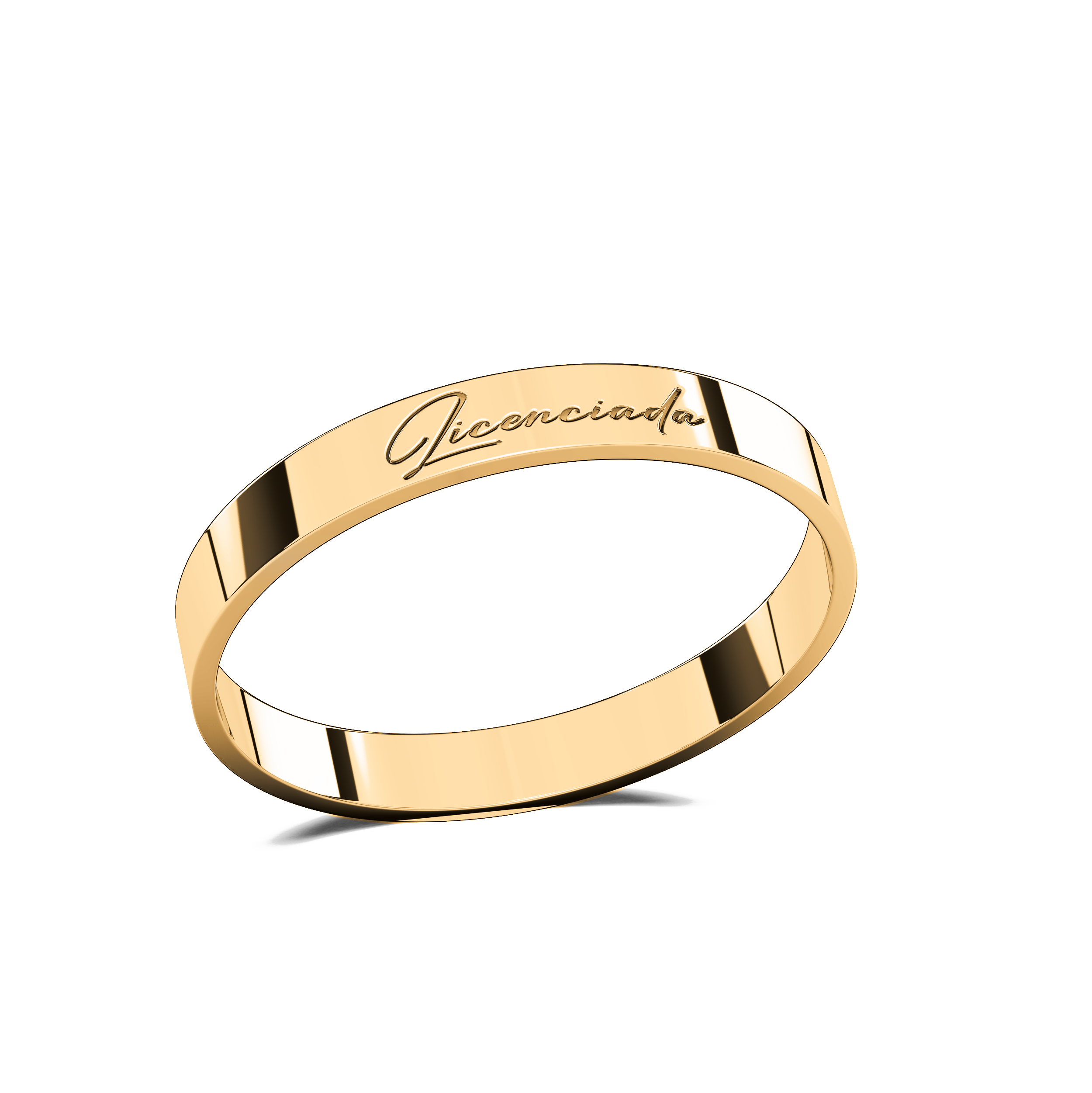 Anillo Graduación Lettering Oro 10k