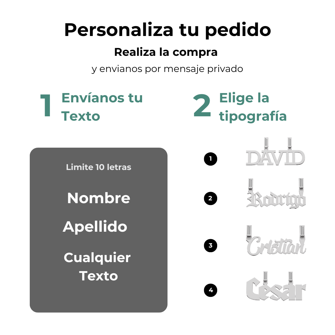 Cadena Monarca Personalizable Plata .925 Primerly