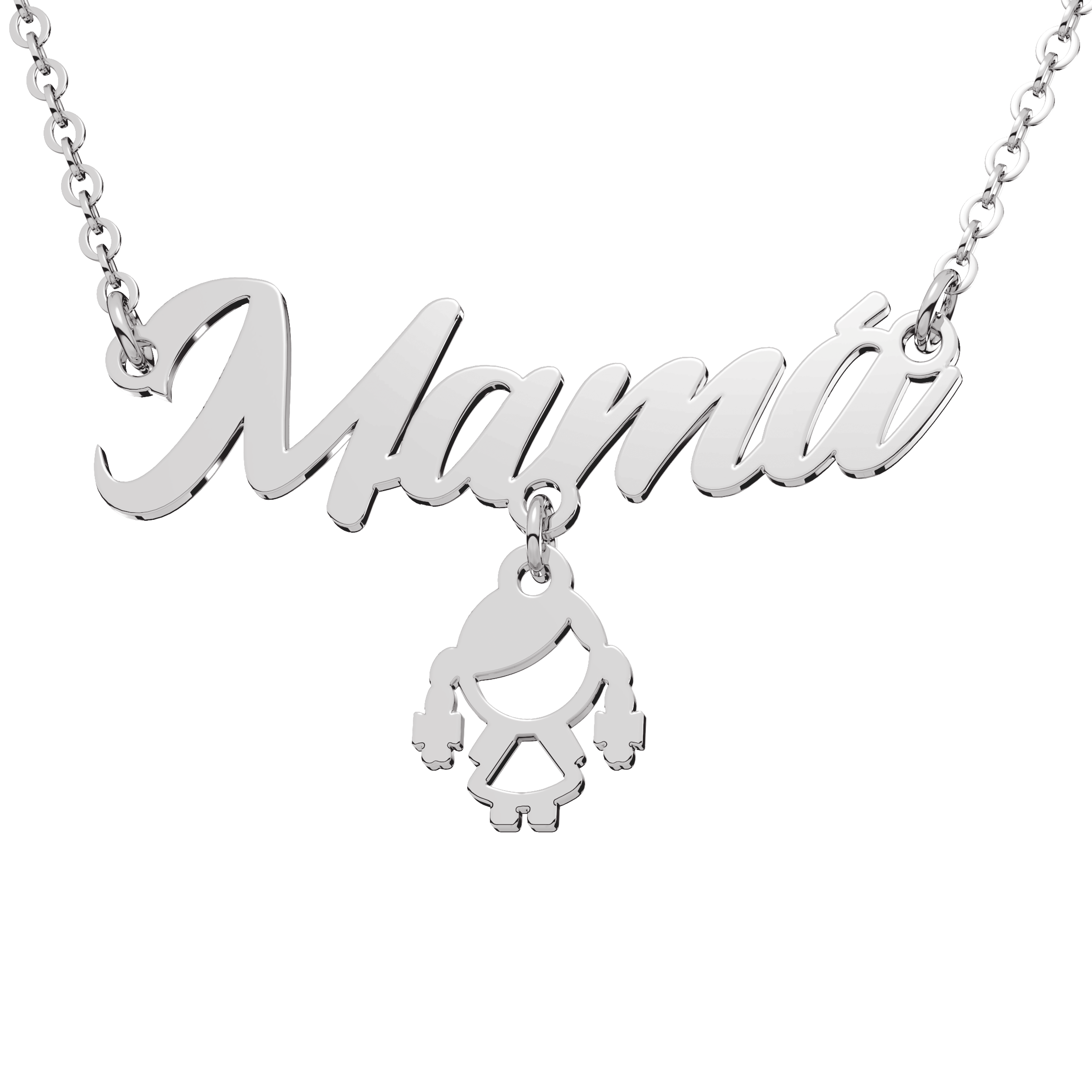Collar Mama Niños Personalizable Plata .925 Primerly