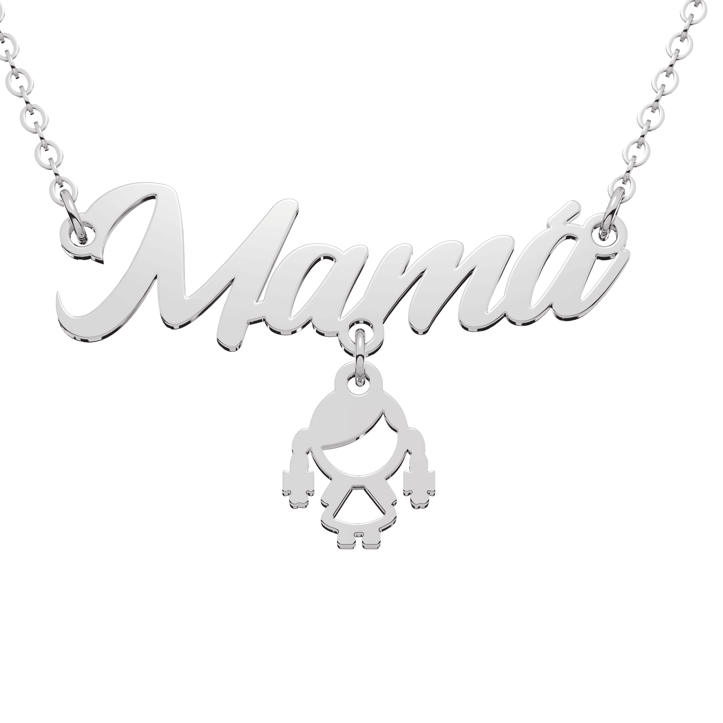 Collar Mama Niños Personalizable Plata .925 Primerly