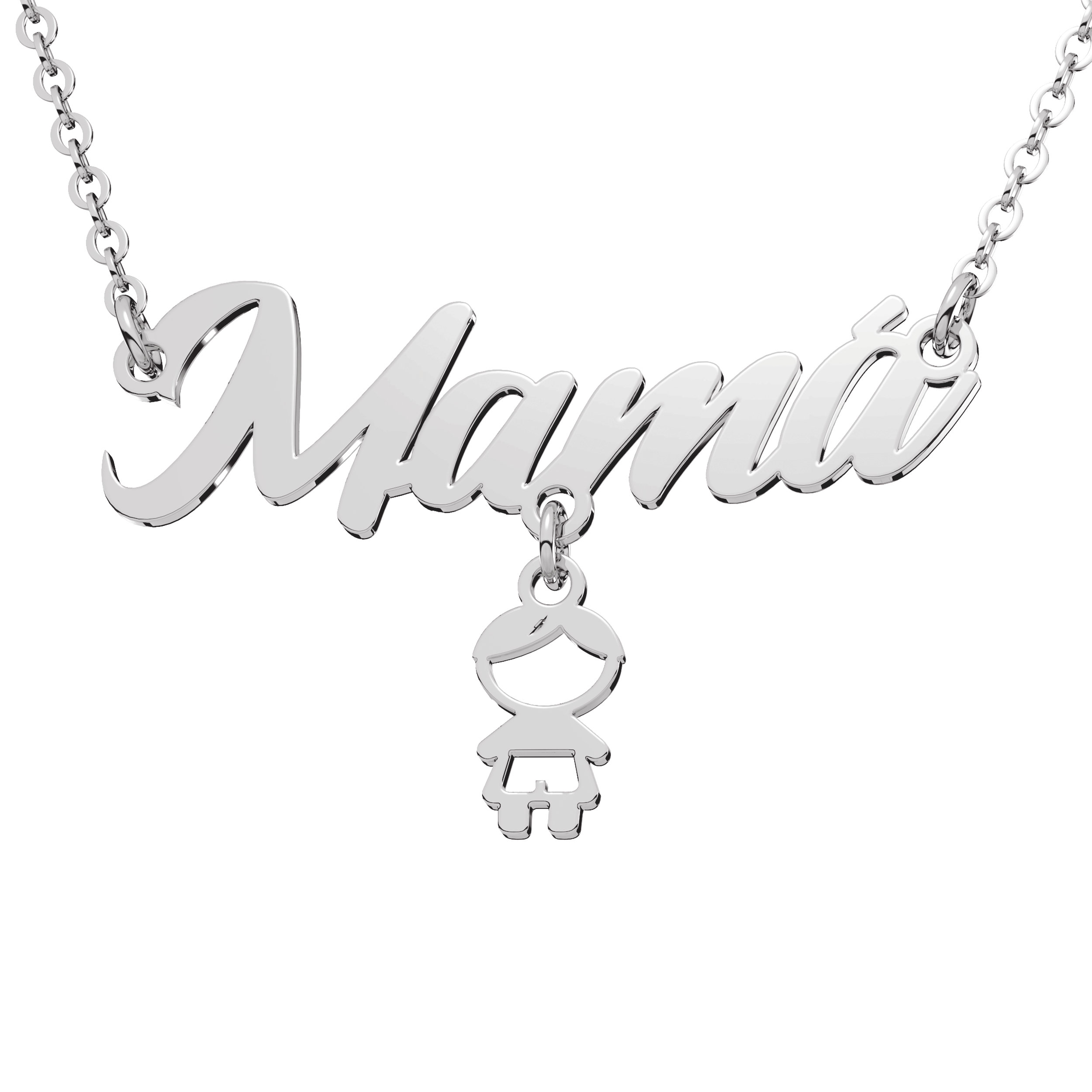 Collar Mama Niños Personalizable Plata .925 Primerly