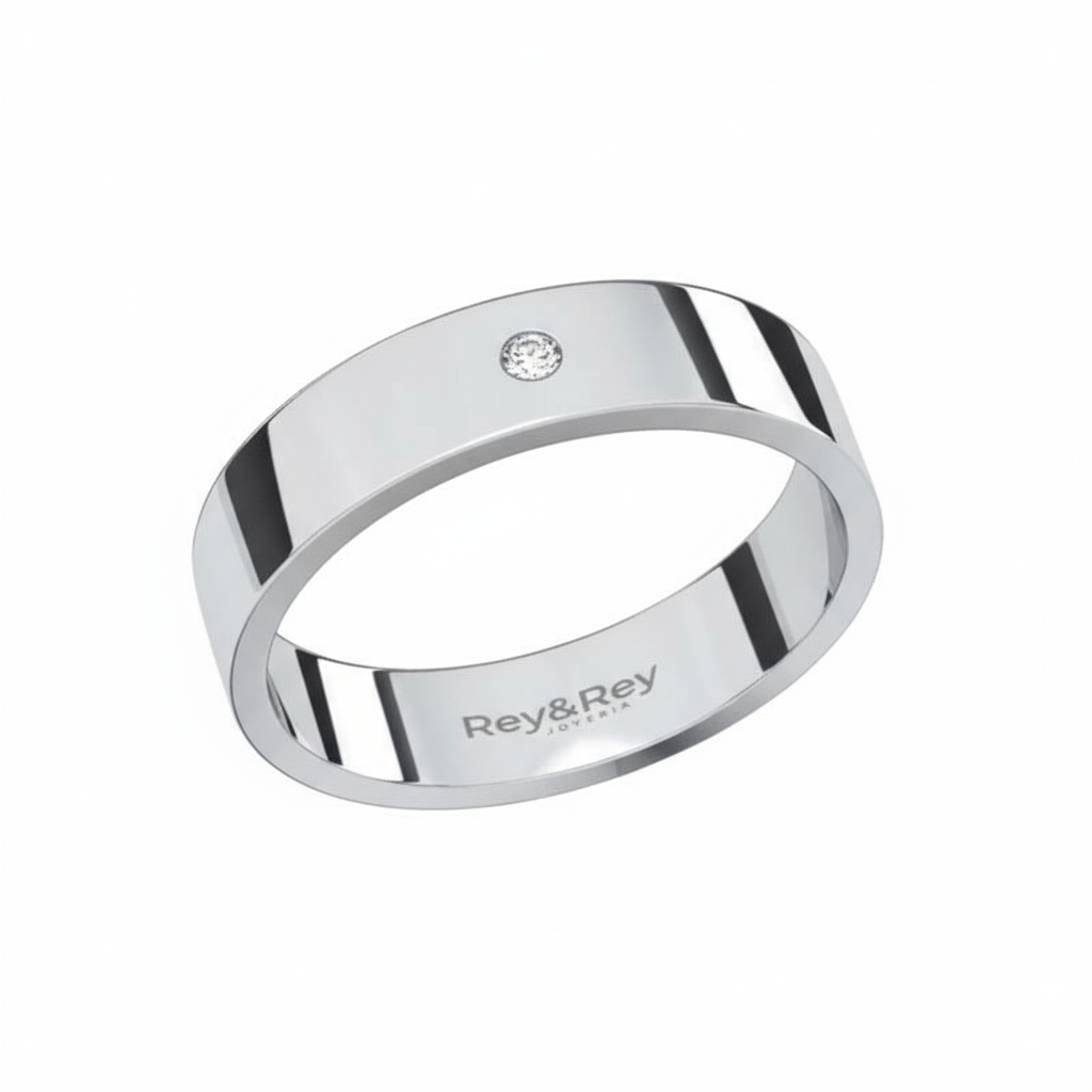 Anillo Matrimonial Flat X Plata .925