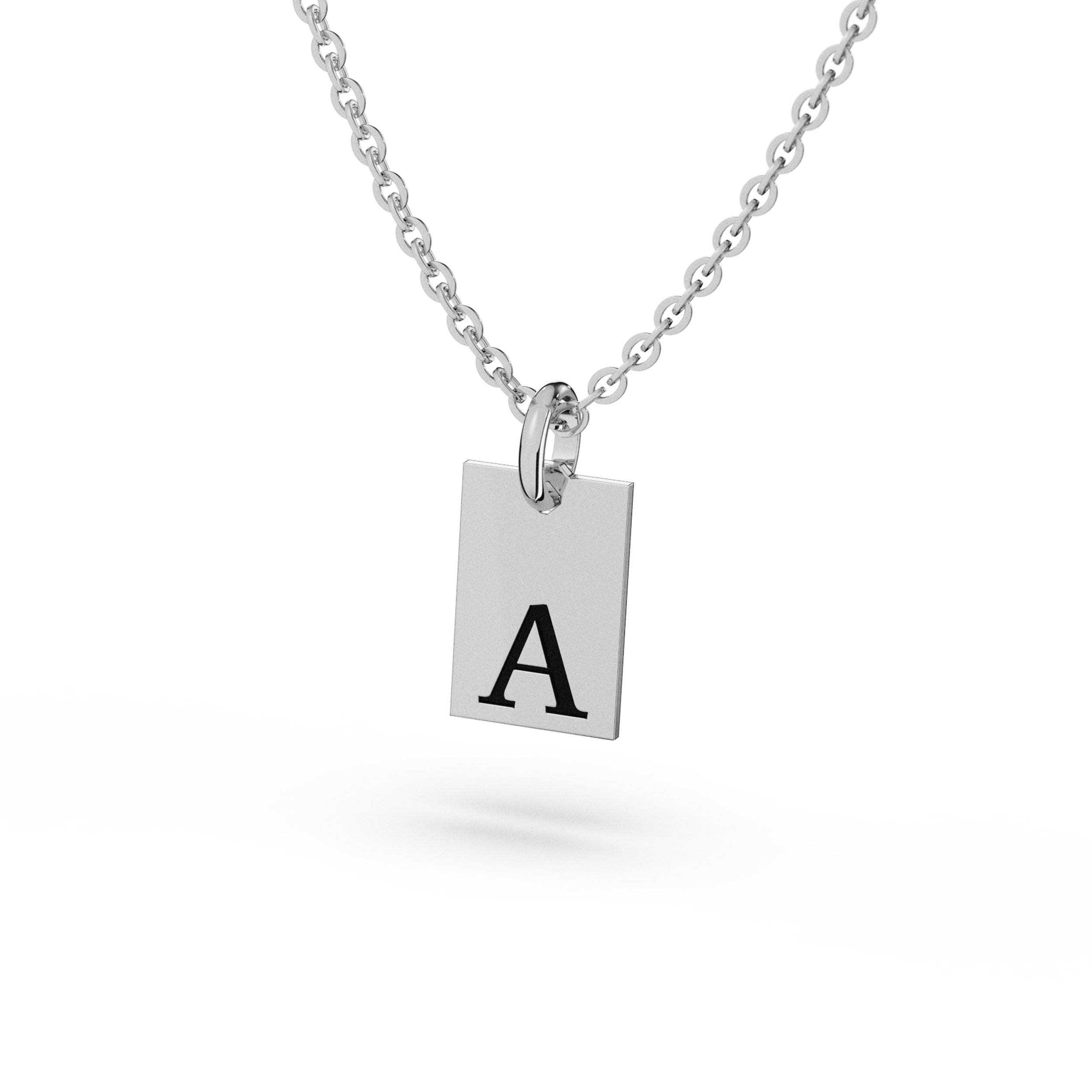 Collar Placa Inicial Personalizable Plata .925 Primerly