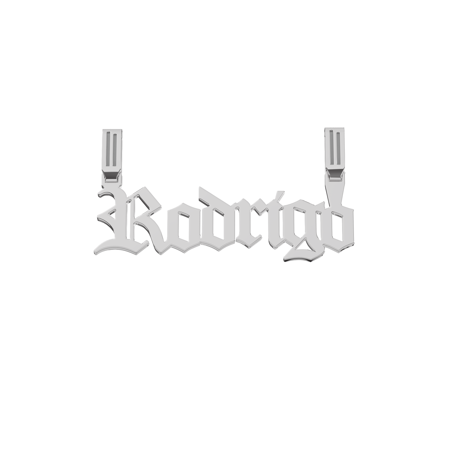 Dije Nombre Monarca Personalizable de Plata Primerly