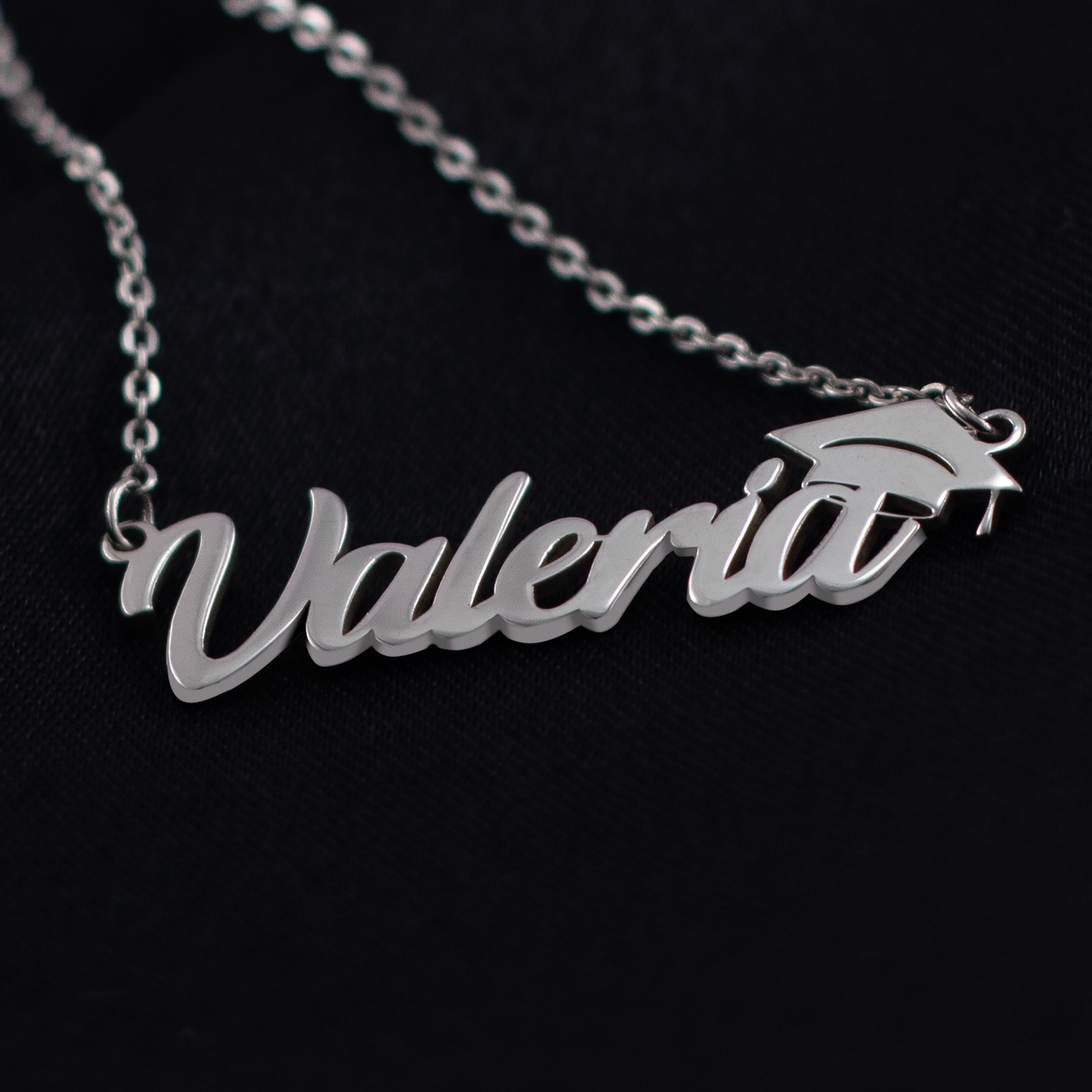 Collar Birrete Graduación Personalizable Plata .925 Primerly