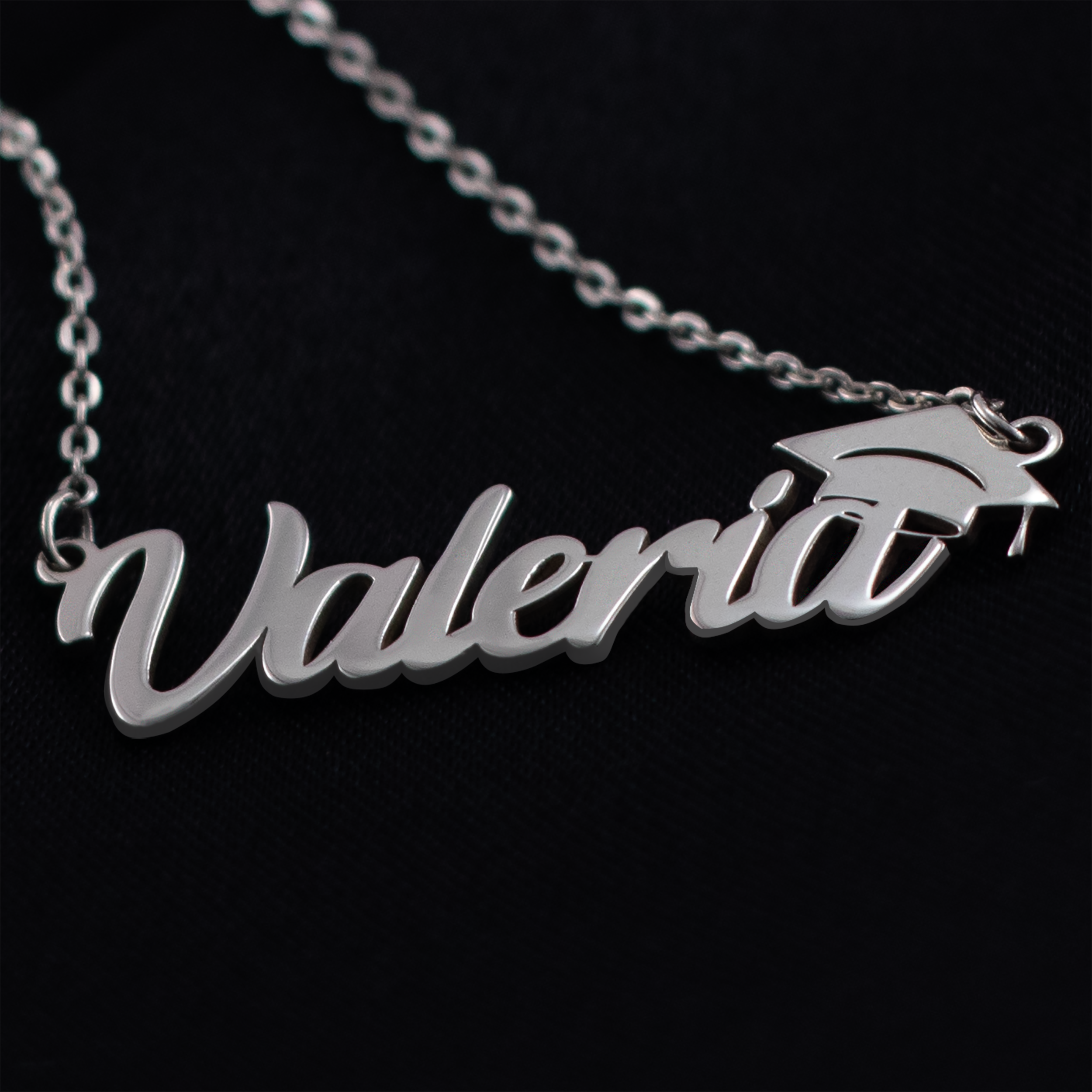 Collar Birrete Graduación Personalizable Plata .925 Primerly