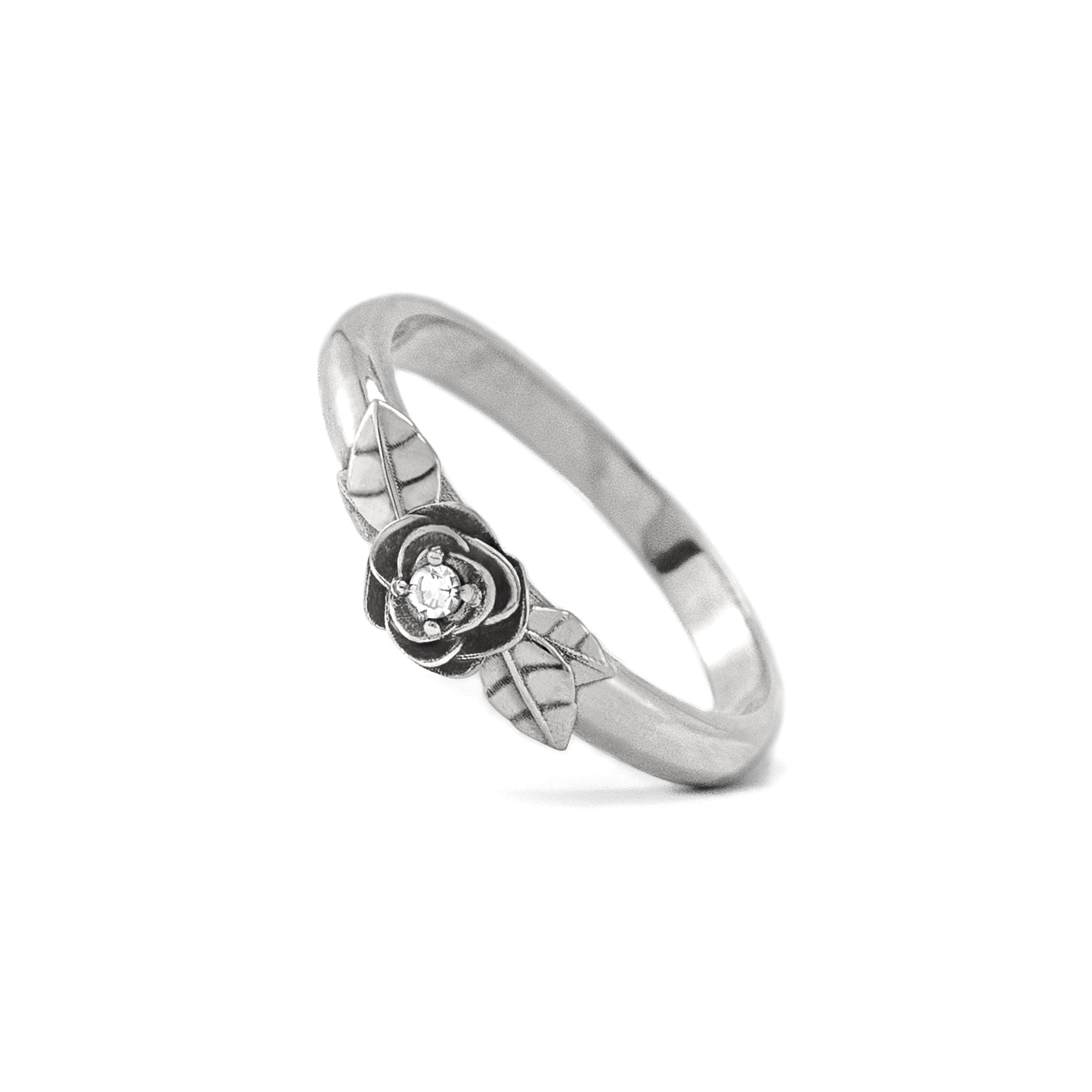 Anillo Compromiso Promesa Rosa de Plata