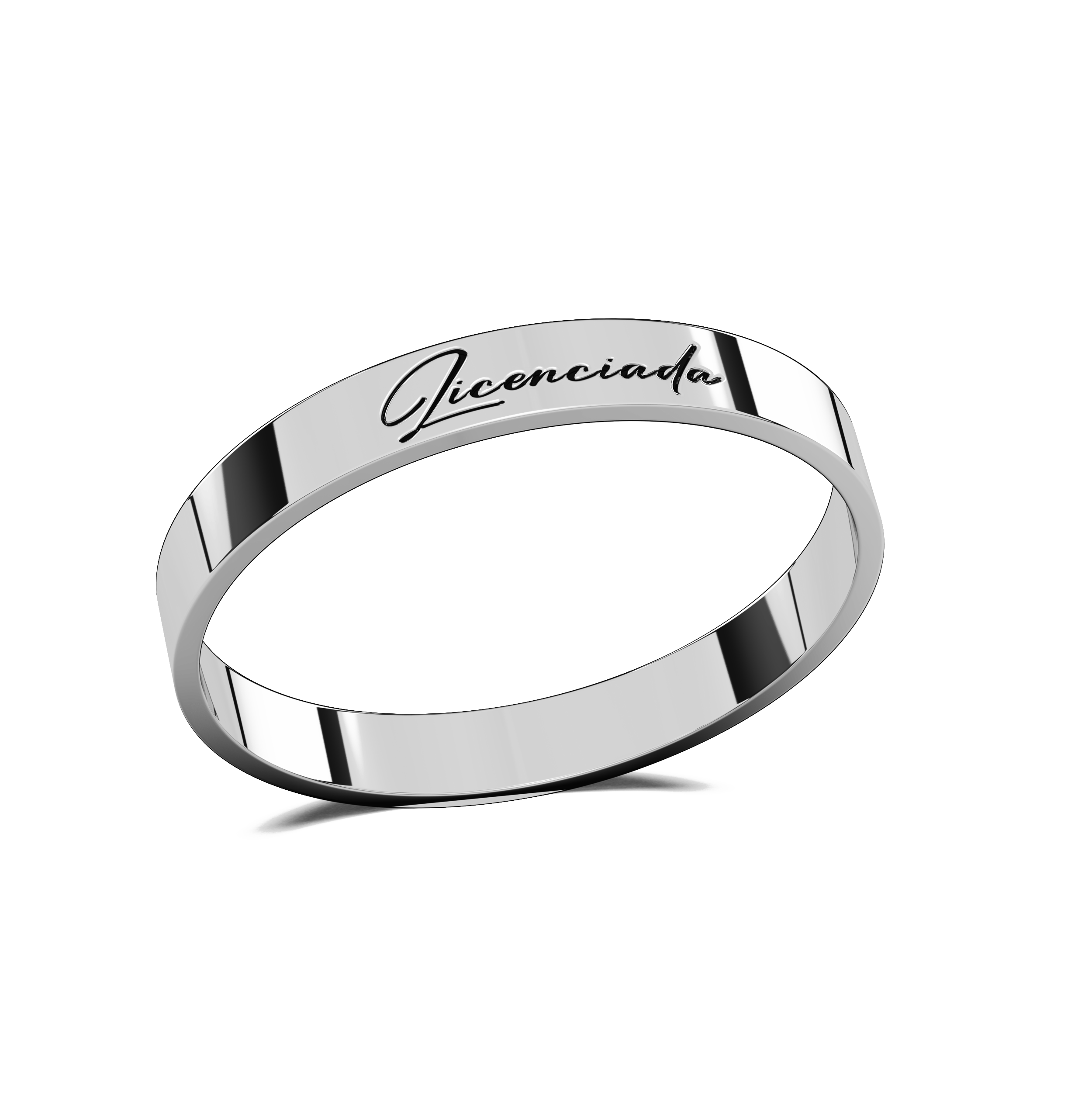 Anillo Graduación Lettering Plata .925
