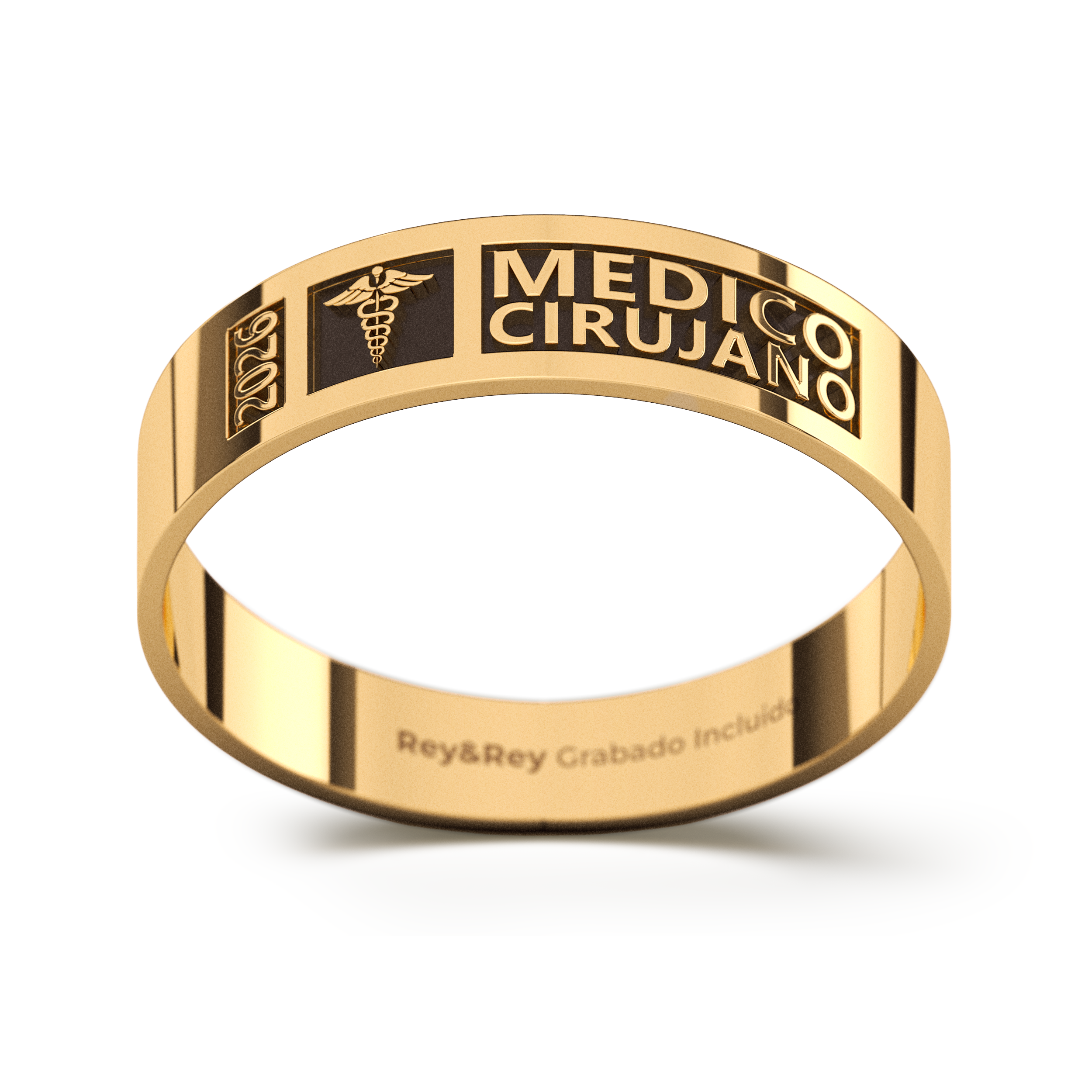 Anillo Graduación Modelo Pleno Oro 10k