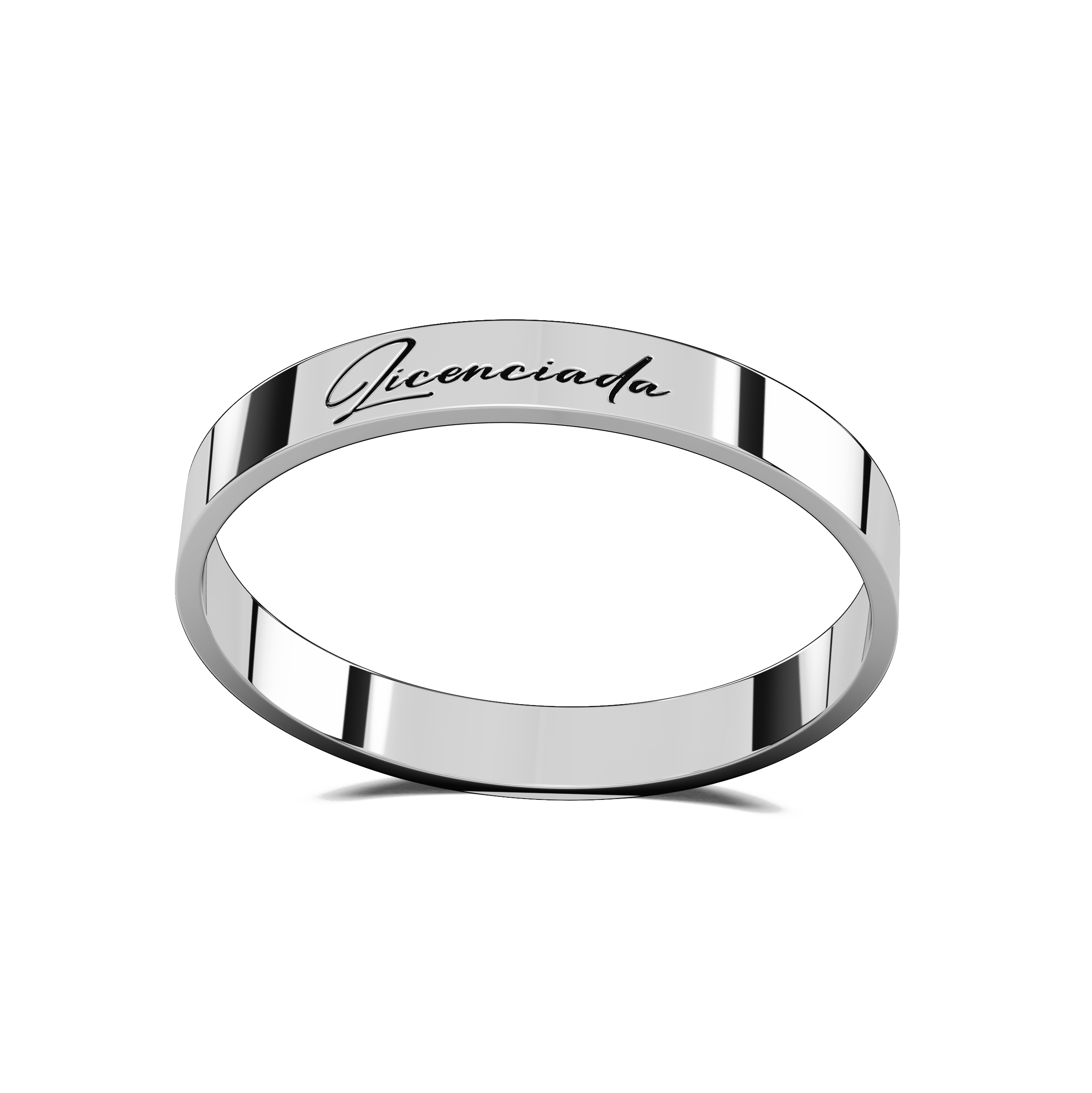 Anillo Graduación Lettering Plata .925