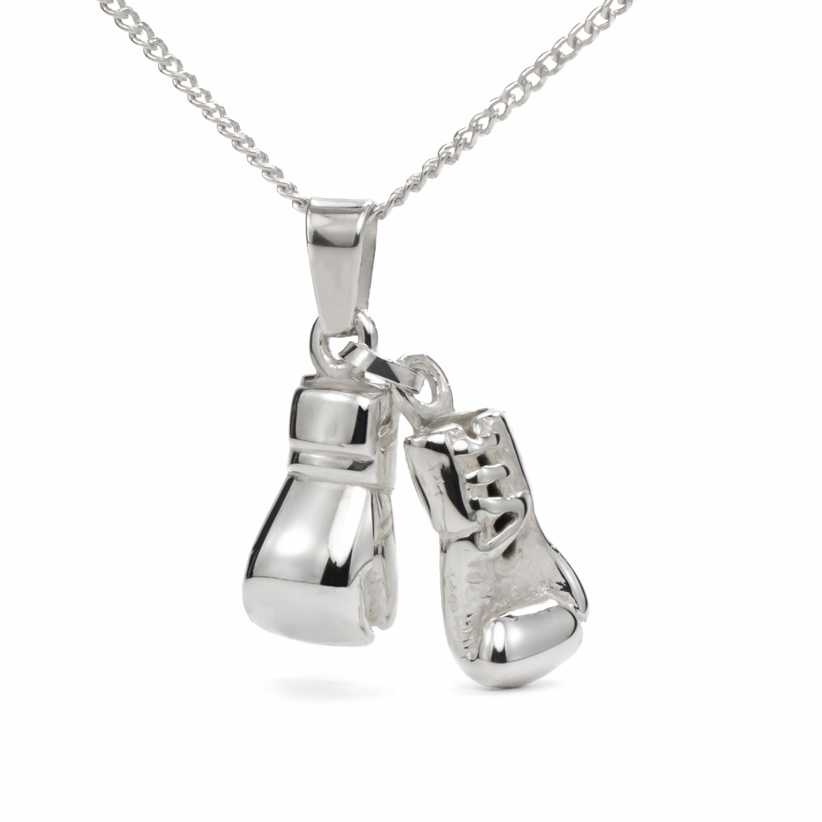 Cadena Par de Guantes de Boxeo Plata .925