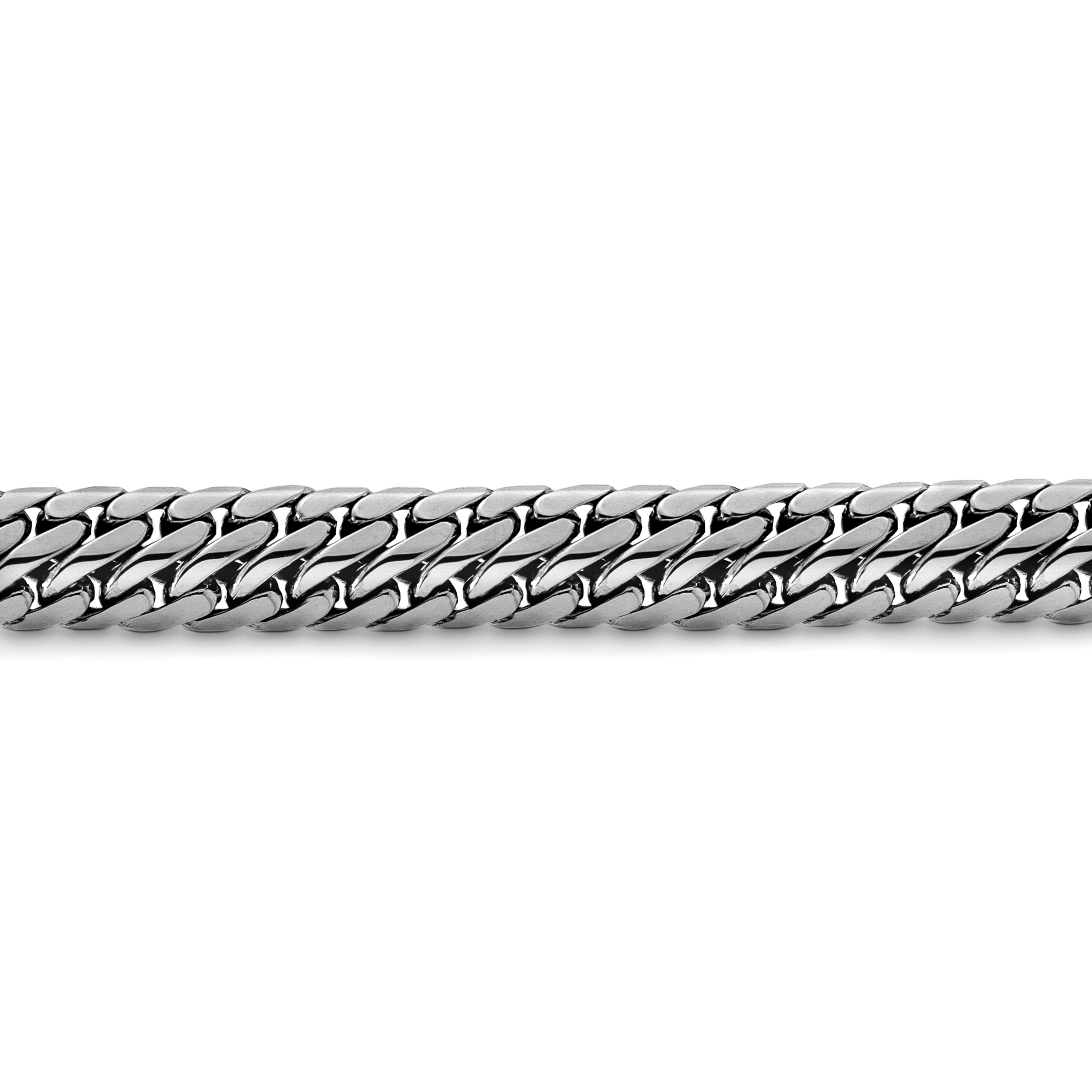 Pulsera Gruesa Dark Octal X de Plata