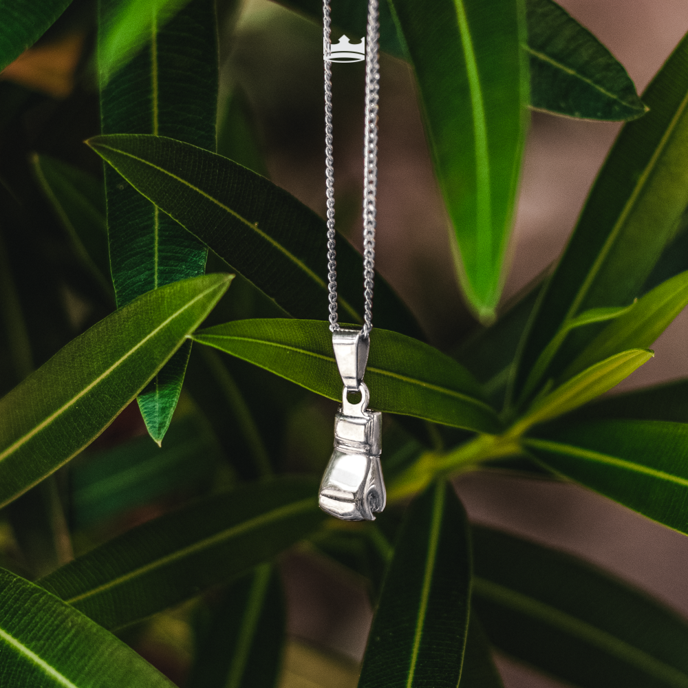 Cadena con Dije Guante de Boxeo Plata .925